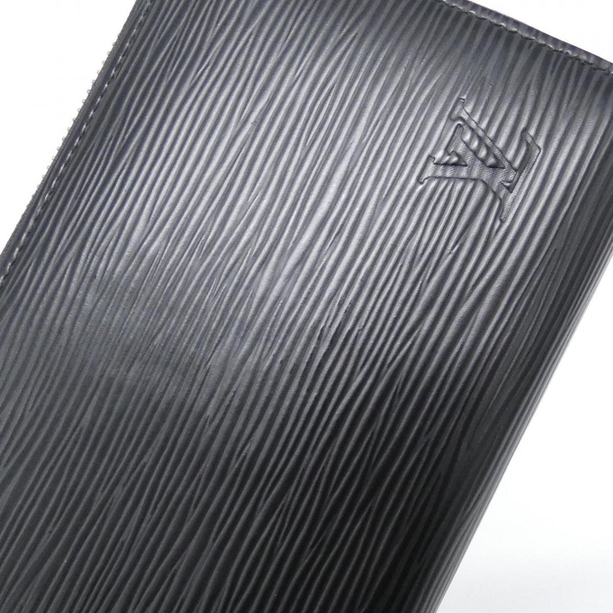 Louis Vuitton Black Leather Long Wallet (Bi-Fold) (Pre-Owned)