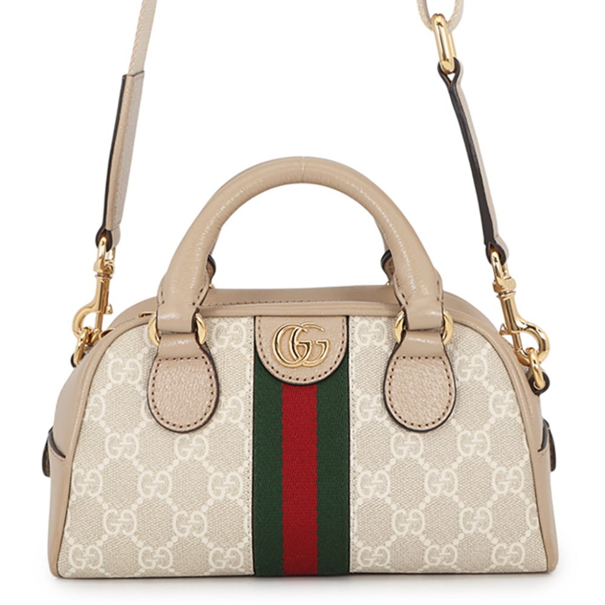 Gucci Beige Gg Supreme Leather Handbag Shoulder Bag (Pre-Owned)