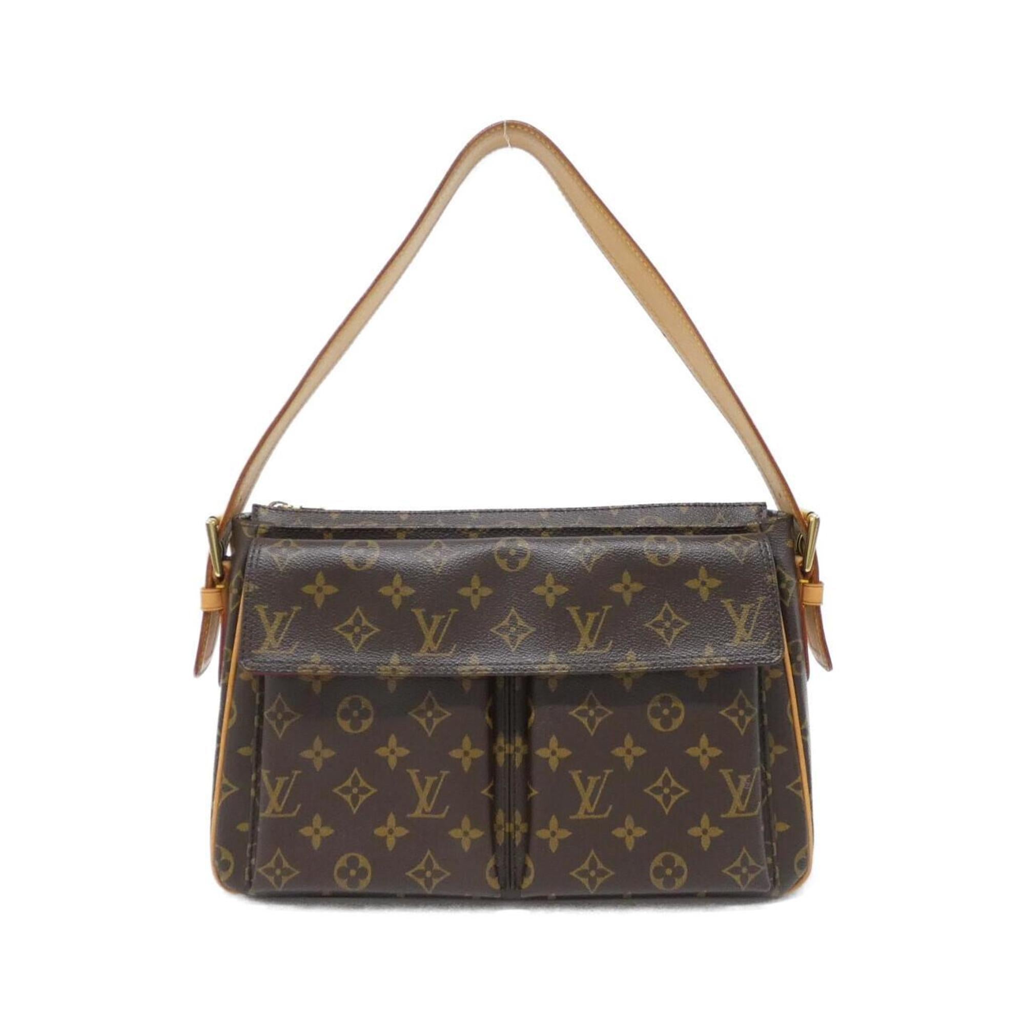 Louis Vuitton Brown Coated Canvas Shoulder Bag (Pre-Owned)