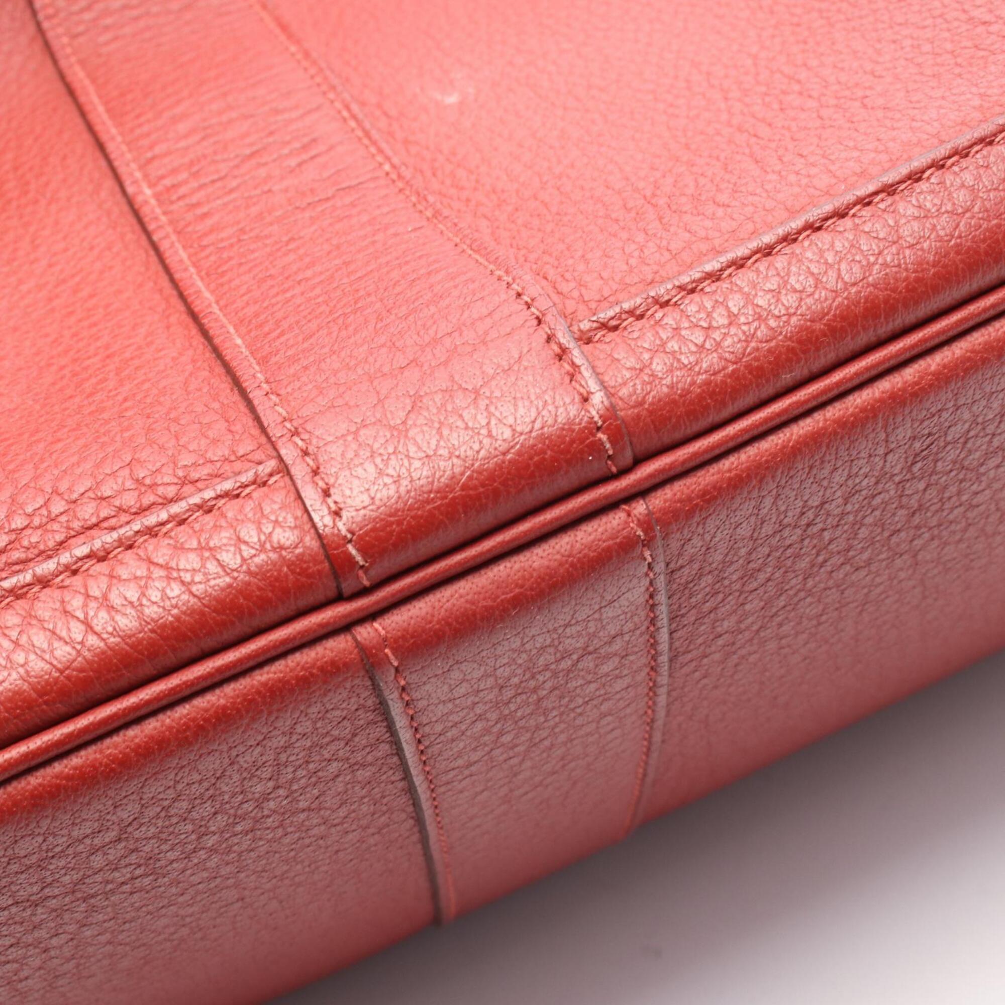 Hermes Red Color Negonda Leather Handbag Tote Bag (Pre-Owned)