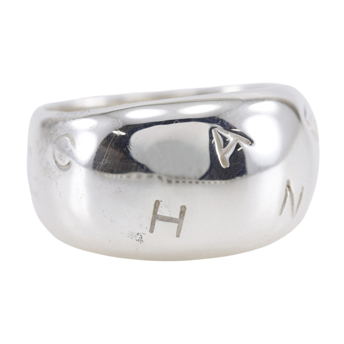 Chanel Silver Silver 925 Band Ring (Pre-Owned)