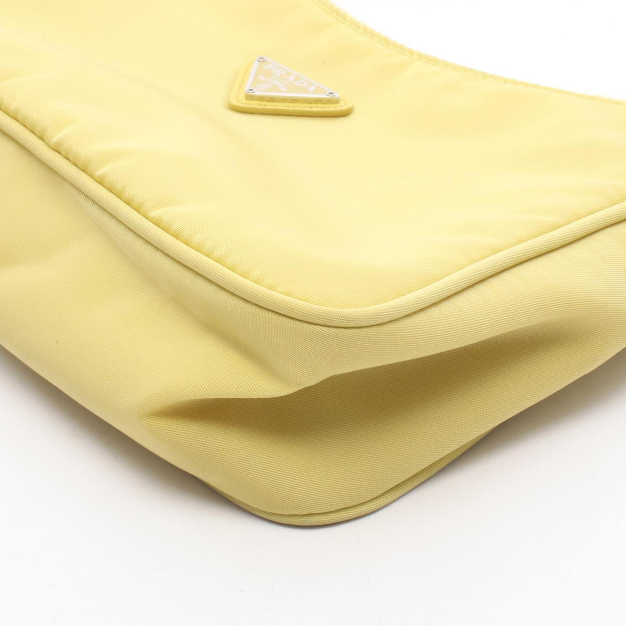 Prada Yellow Nylon Handbag (Pre-Owned)
