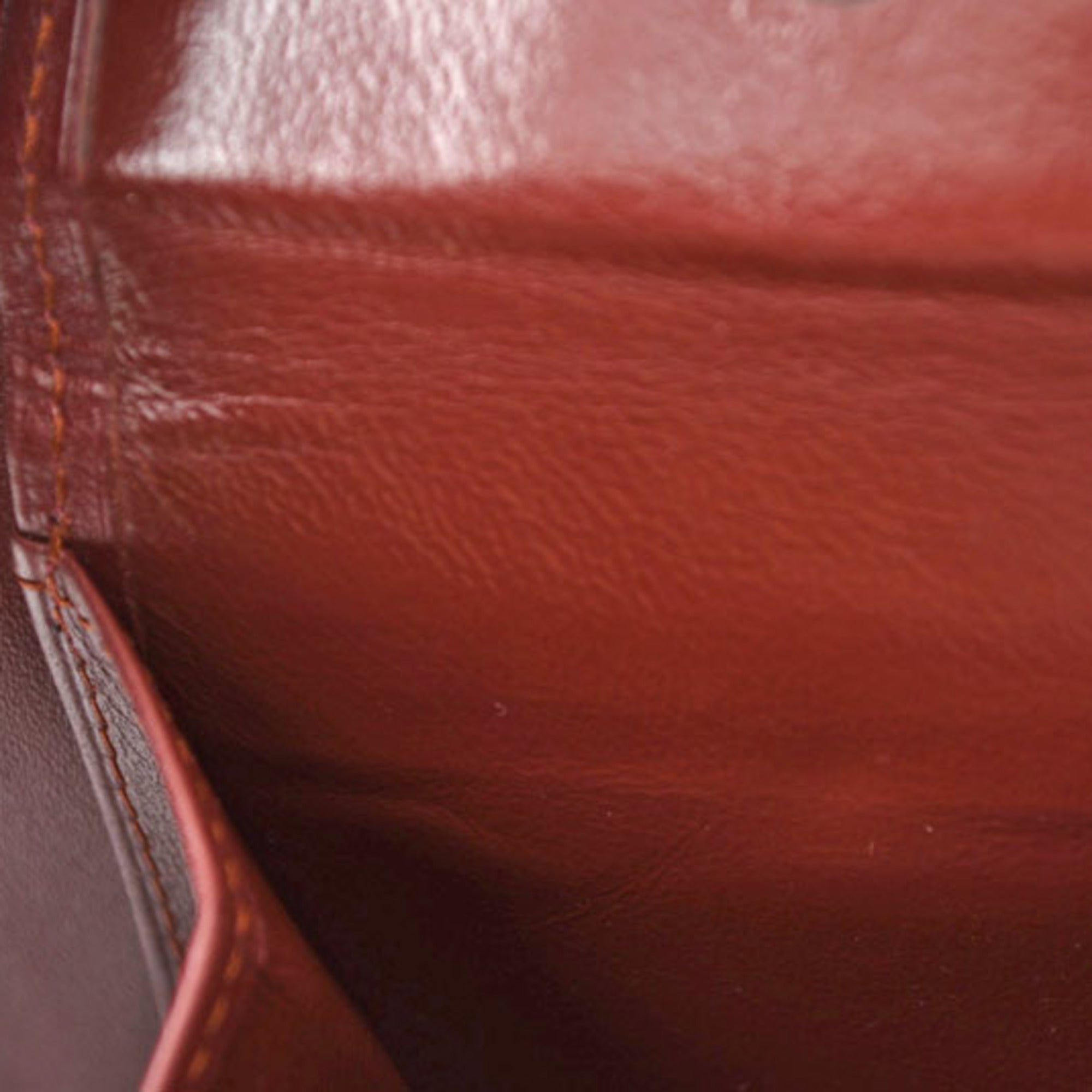 Cartier Bordeaux Leather Wallet (Bi-Fold) (Pre-Owned)