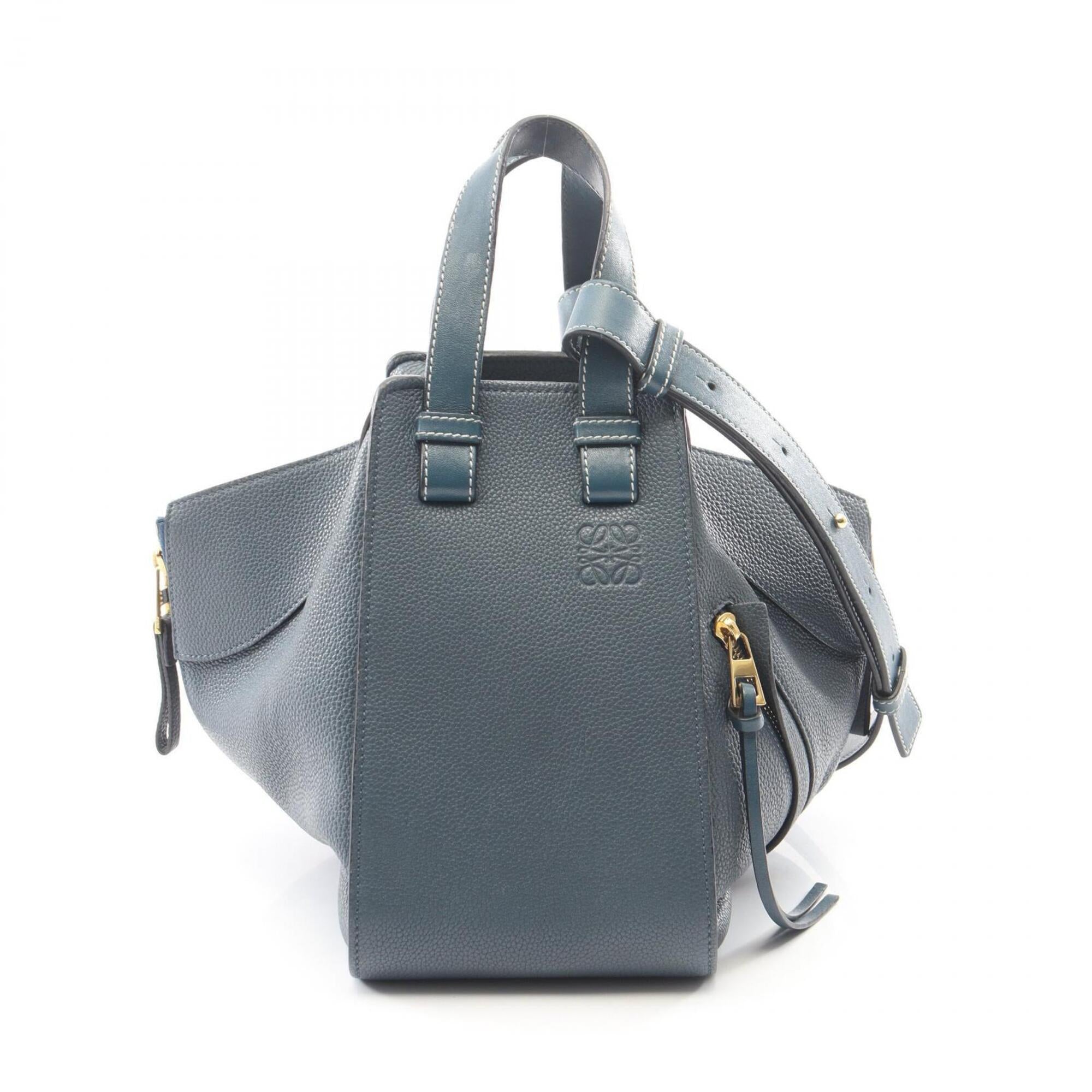 Loewe Navy Leather Handbag (Pre-Owned)
