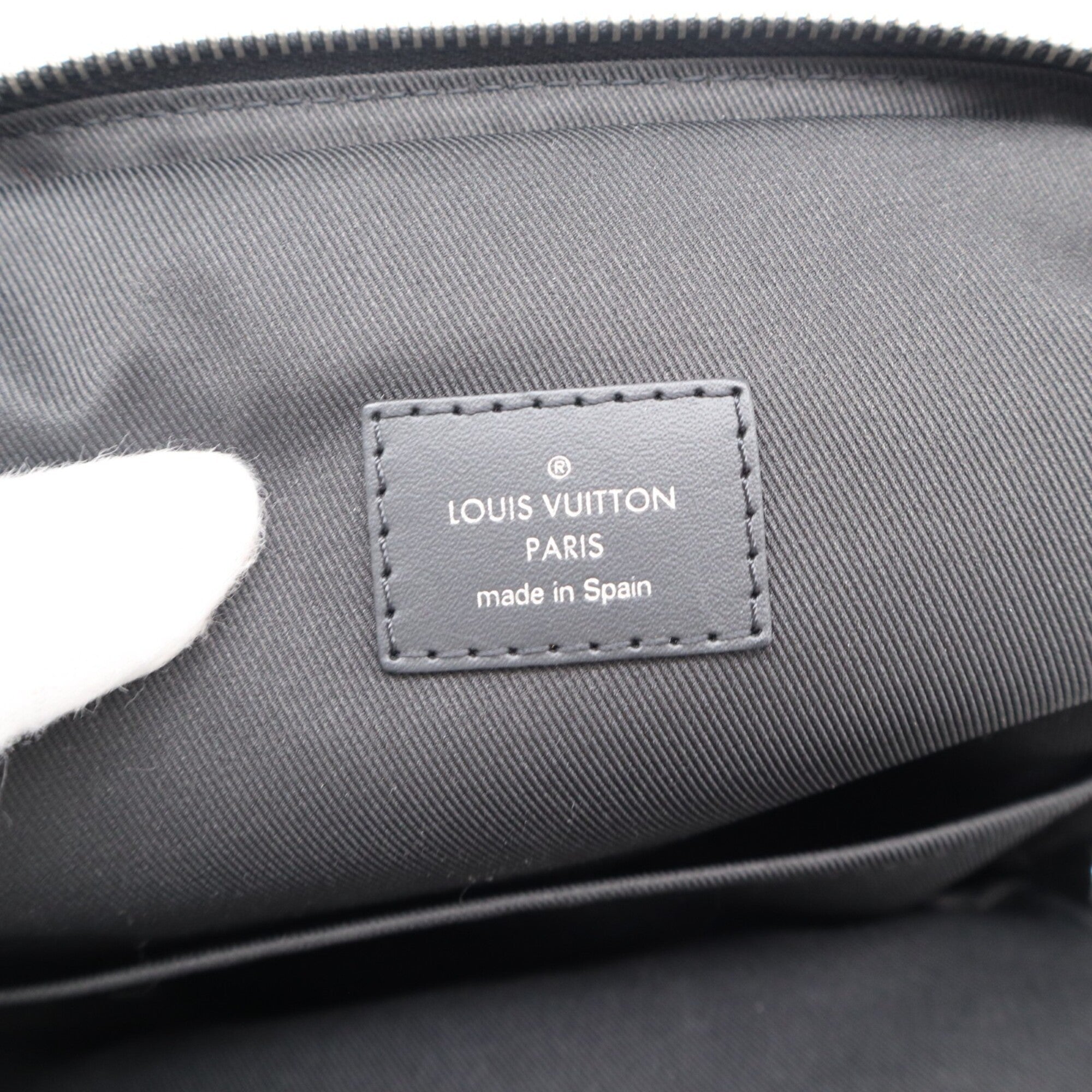Louis Vuitton Damier Graphite Black Coated Canvas Leather Shoulder Bag (Pre-Owned)