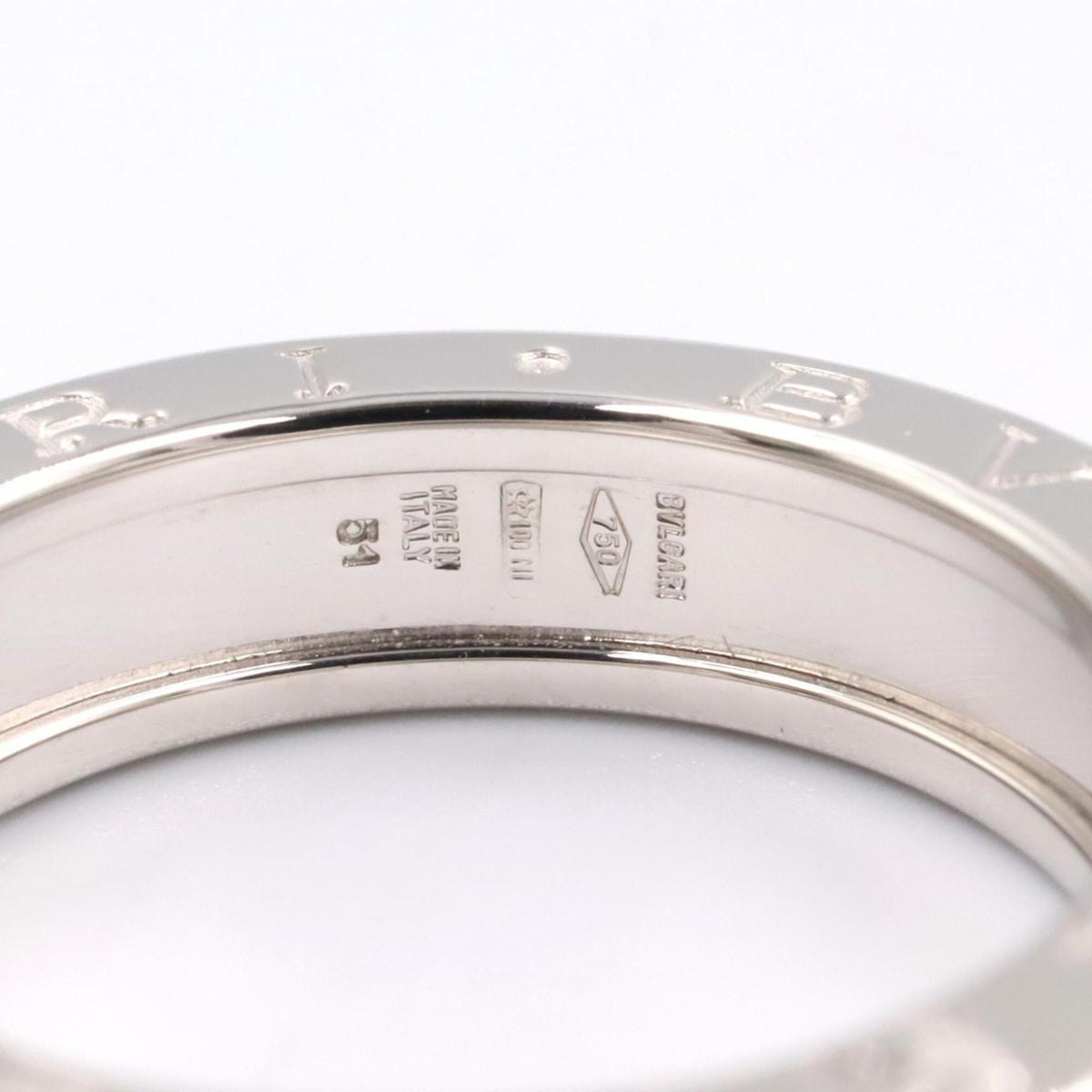 Bvlgari Silver White Gold (18K) Band Ring (Pre-Owned)