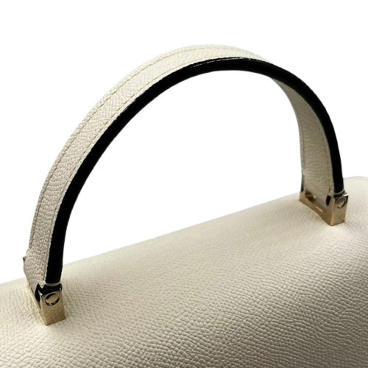 Valextra White Leather Handbag Shoulder Bag (Pre-Owned)