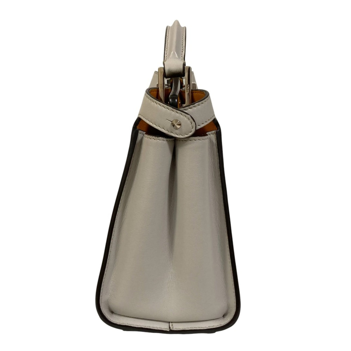 Fendi Peekaboo Gray Handbag Shoulder Bag (Pre-Owned)