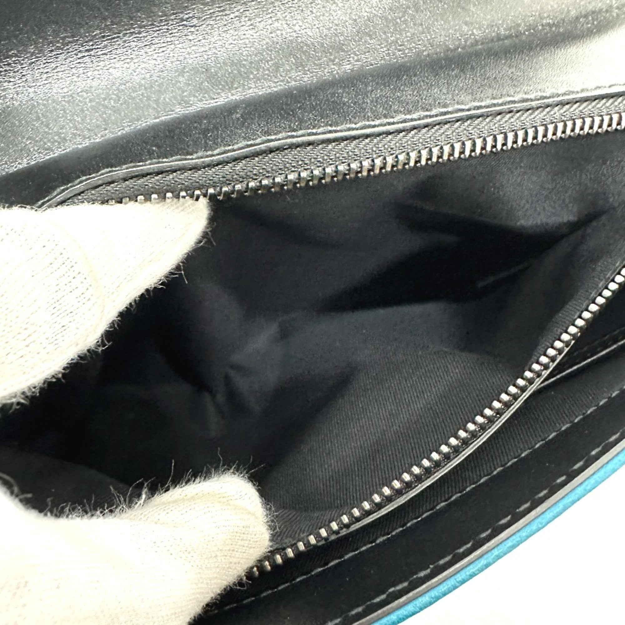 Bvlgari Blue Turquoise Leather Handbag (Pre-Owned)
