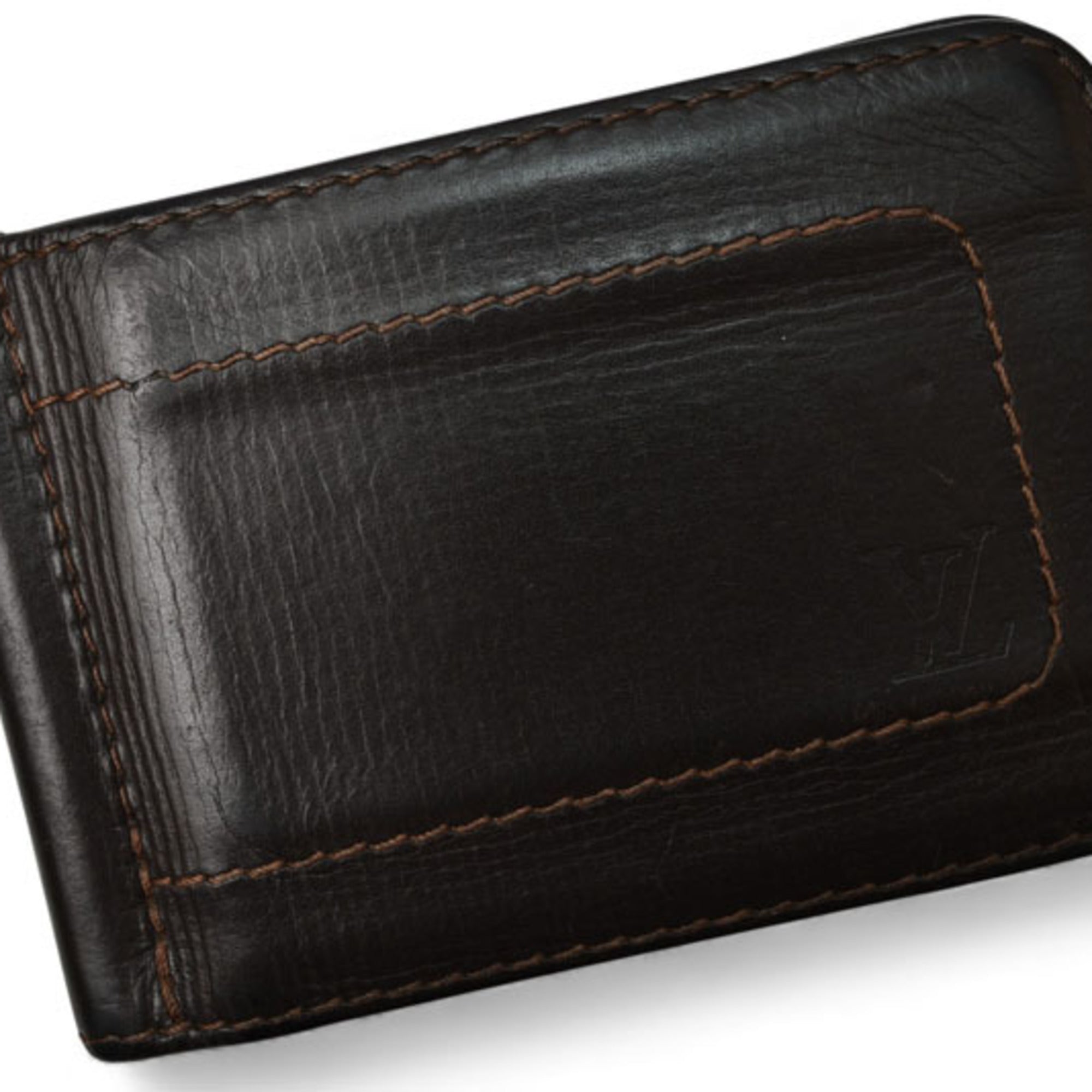 Louis Vuitton Utah Coffee Utah Leather Money Clip (Pre-Owned)