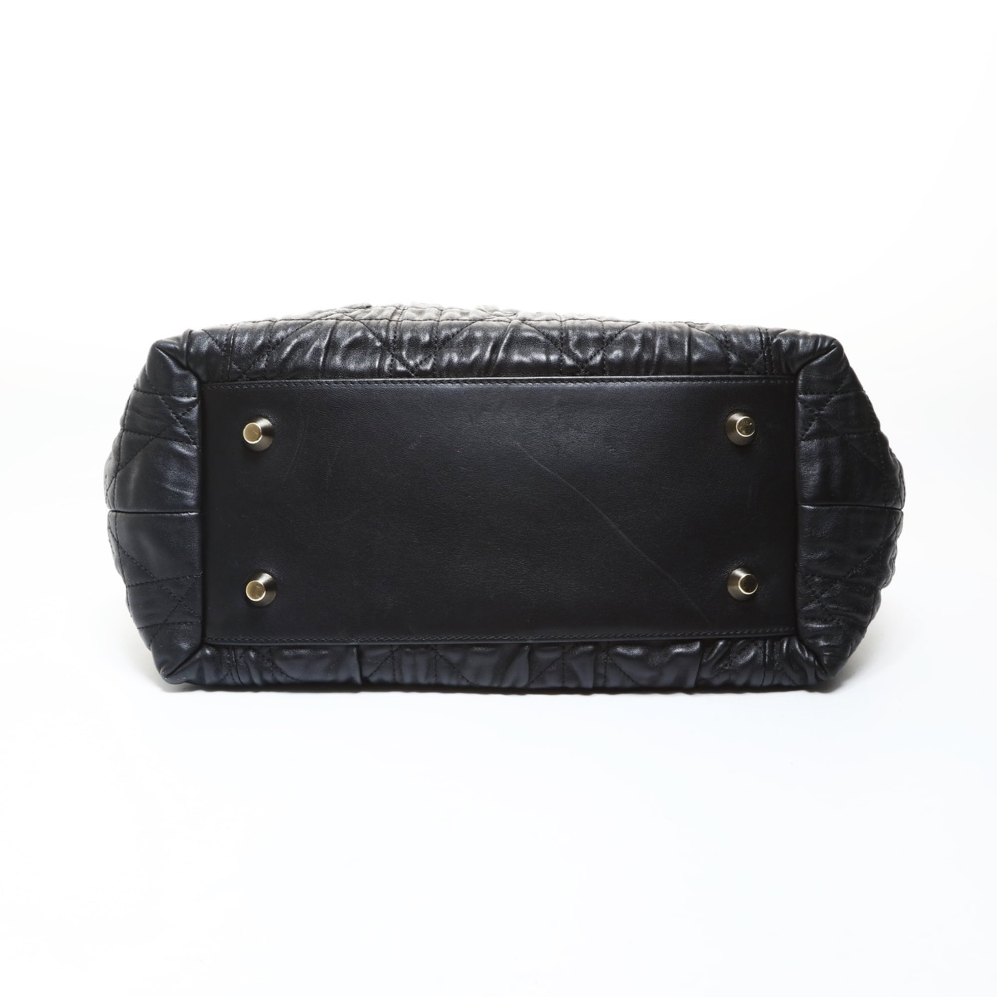 Christian Dior Black Leather Tote Bag (Pre-Owned)