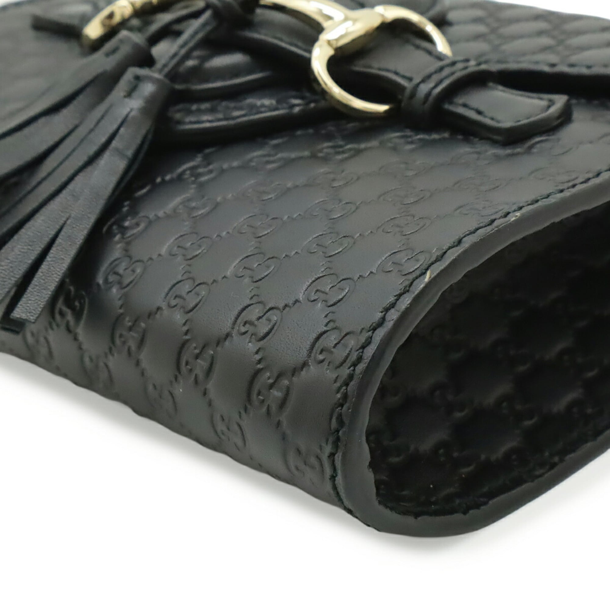 Gucci Black Leather Pochette Shoulder Bag (Pre-Owned)