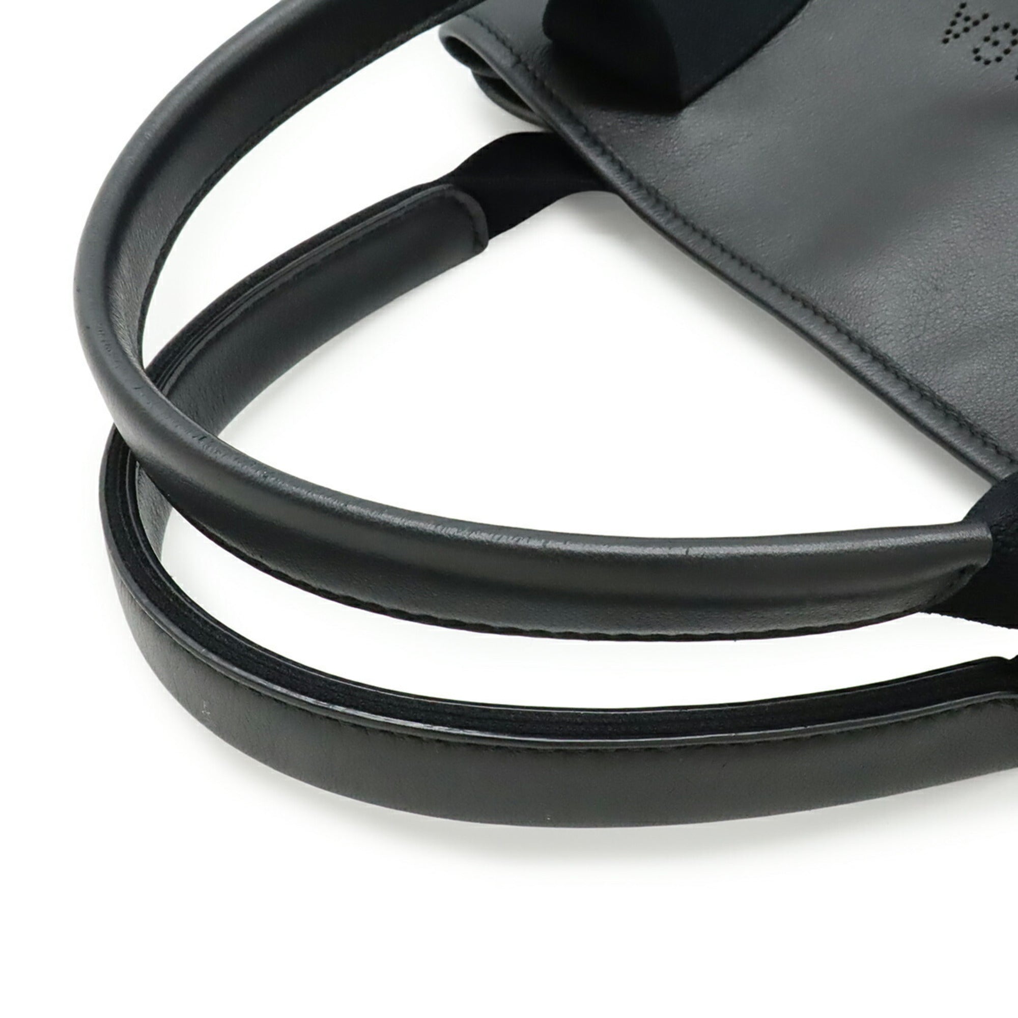 Balenciaga Black Leather Handbag Pouch Tote Bag (Pre-Owned)