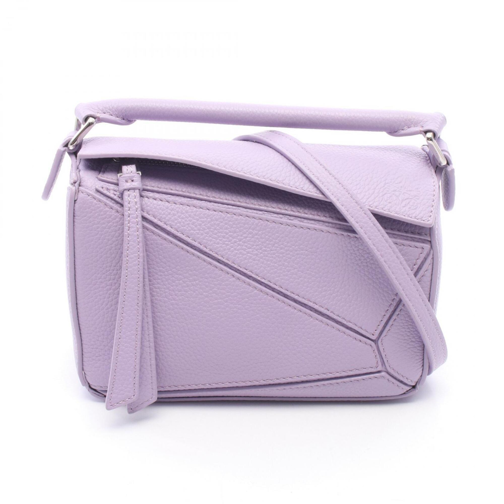 Loewe Purple Leather Handbag (Pre-Owned)