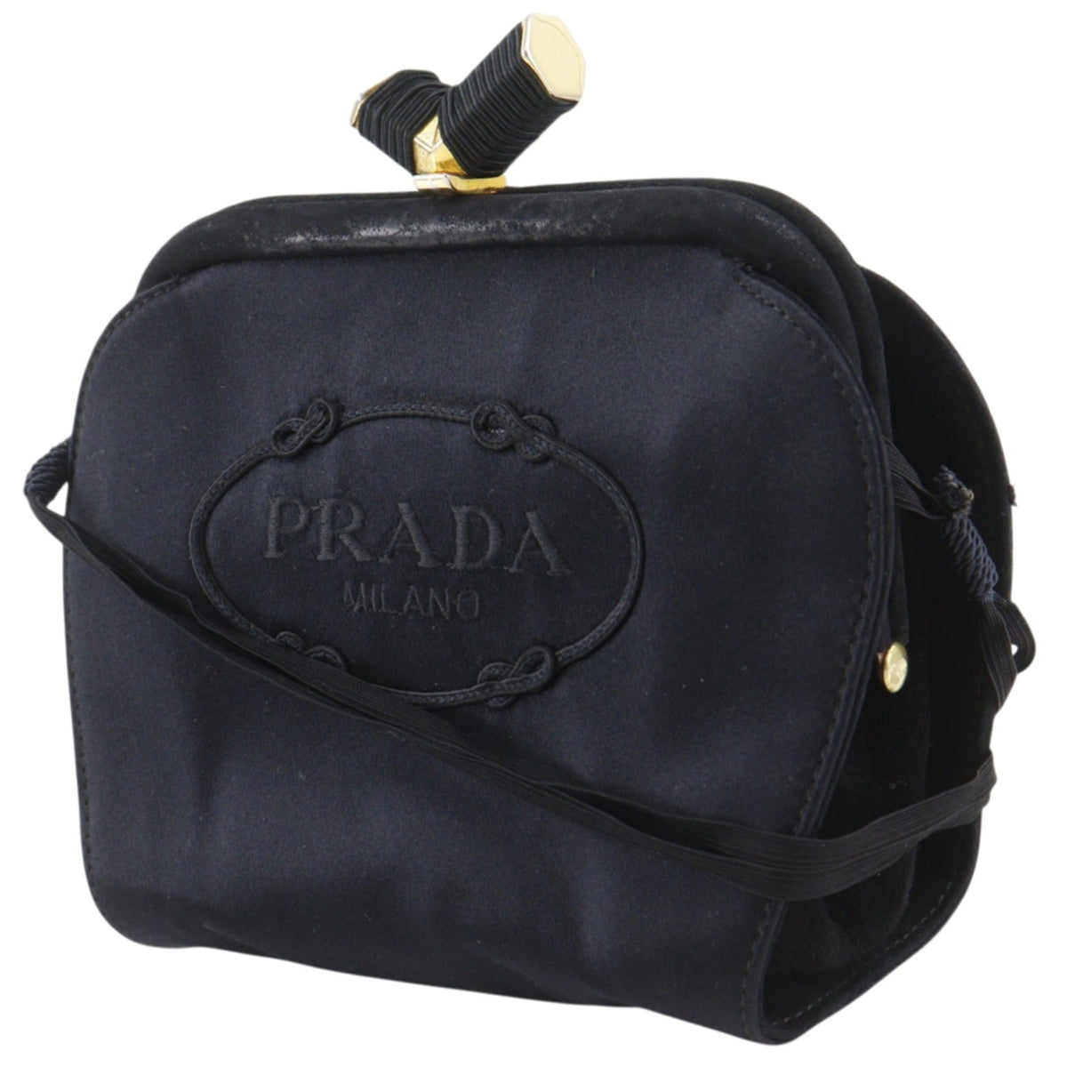 Prada Black Satin Shoulder Bag (Pre-Owned)