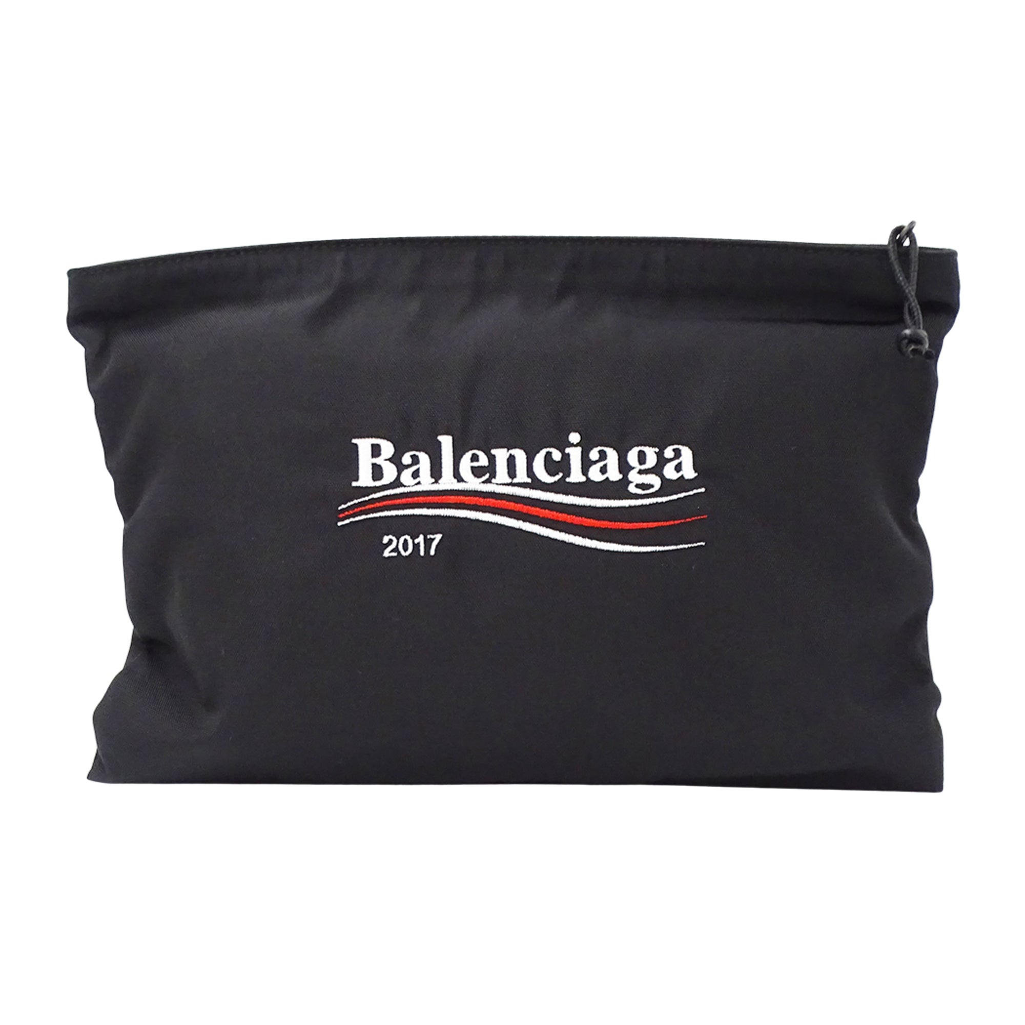 Balenciaga Black Nylon Clutch Bag Handbag Pouch (Pre-Owned)