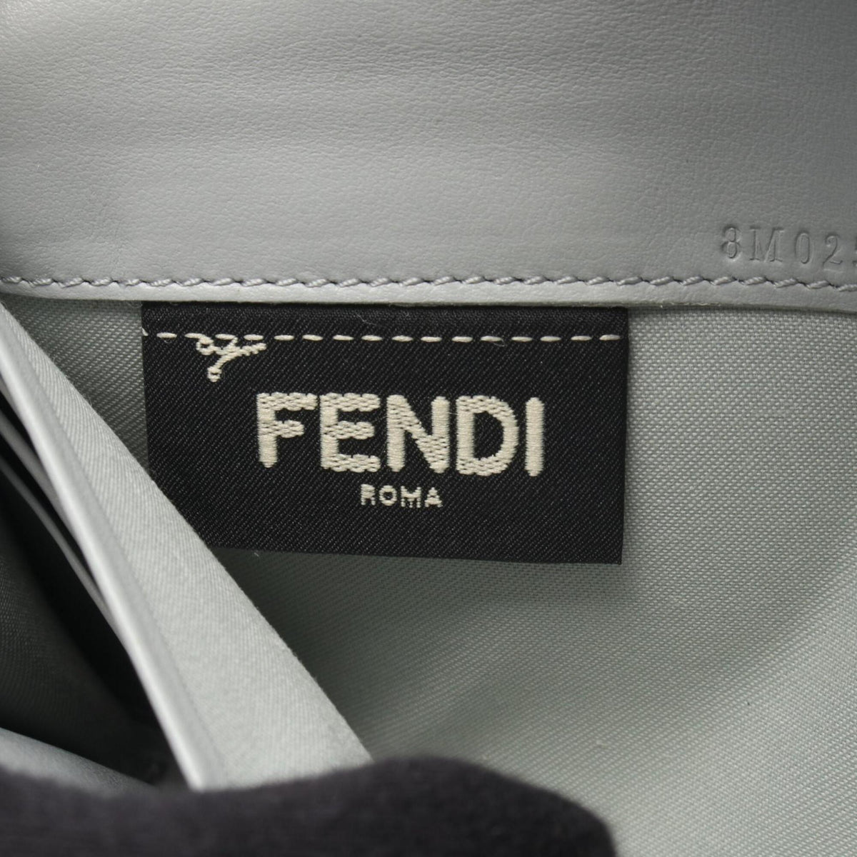 Fendi Gray Leather Long Wallet (Bi-Fold) (Pre-Owned)