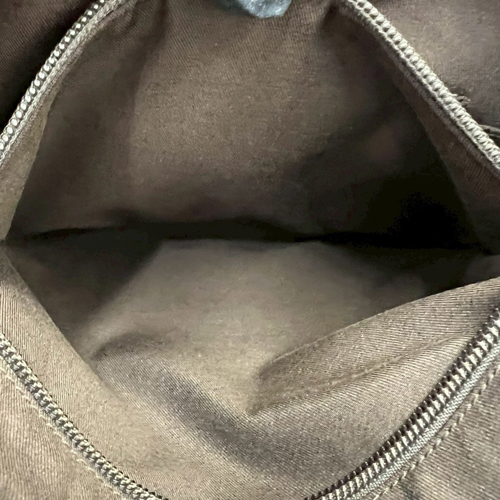 Gucci Beige Brown Canvas Leather Shoulder Bag (Pre-Owned)