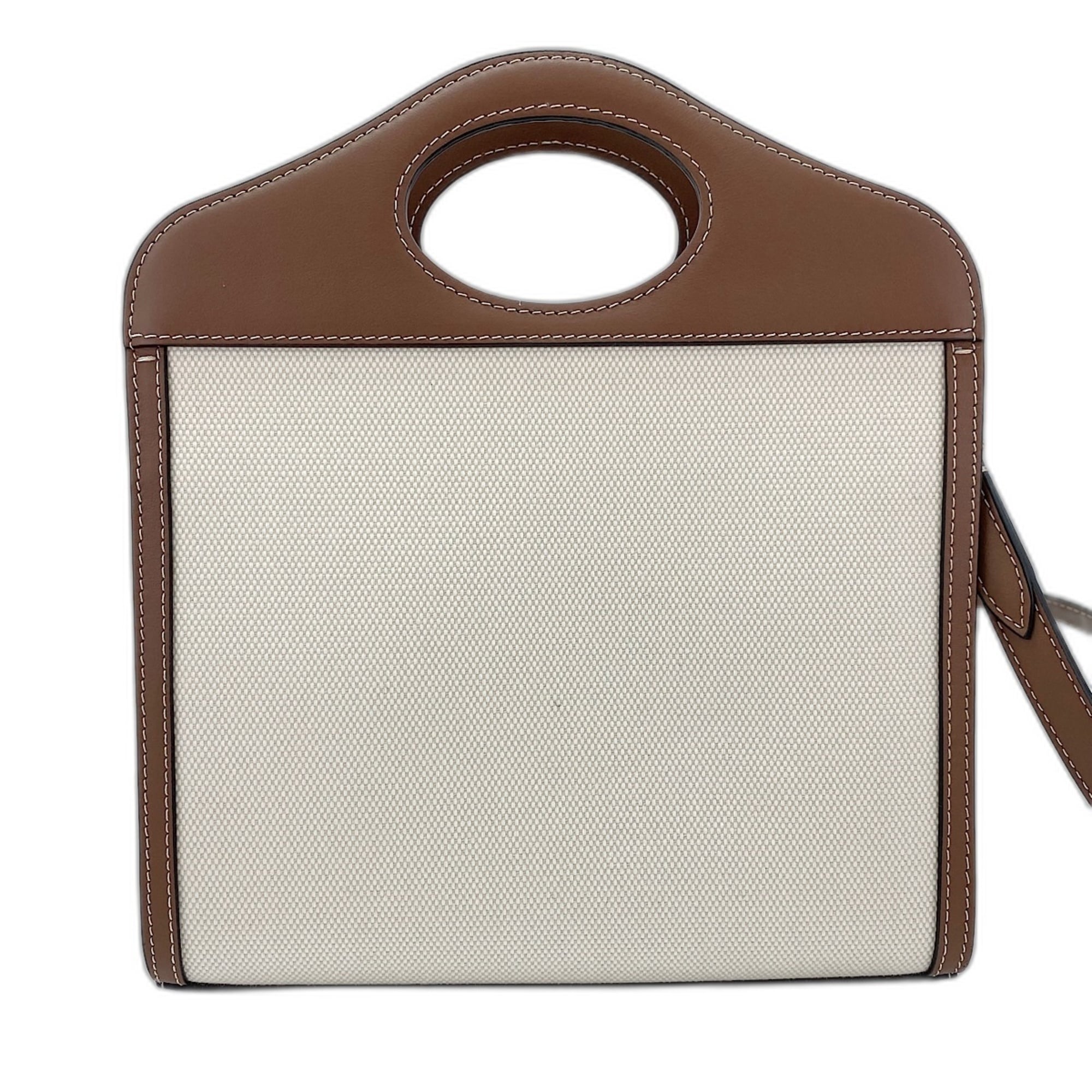 Burberry Brown Canvas Handbag (Pre-Owned)