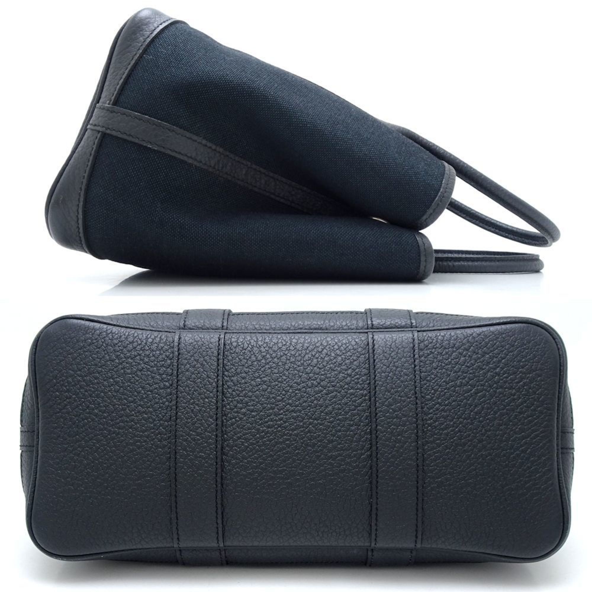 Hermes Garden Black Negonda Leather Handbag (Pre-Owned)