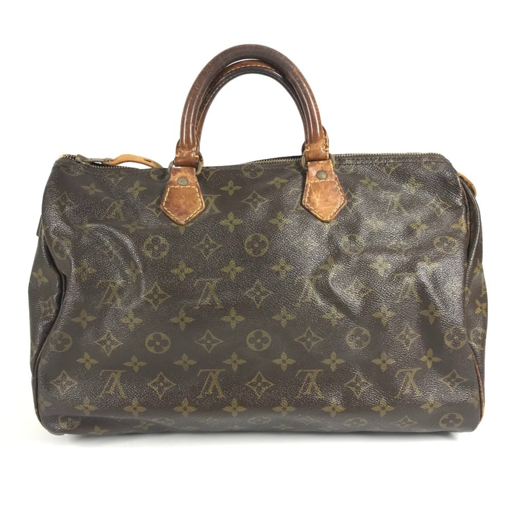 Louis Vuitton Brown Monogram Canvas Boston Bag Handbag Tote Bag (Pre-Owned)
