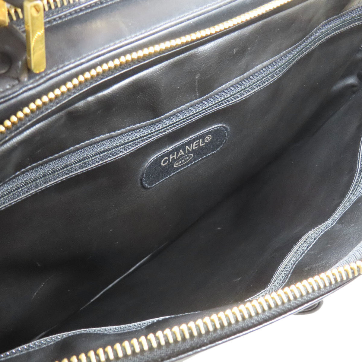Chanel Black Canvas Briefcase (Pre-Owned)