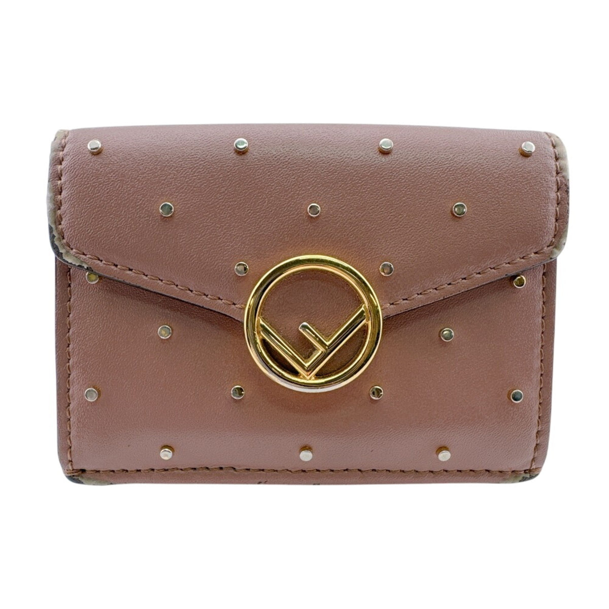 Fendi Pink Leather Wallet (Tri-Fold) (Pre-Owned)