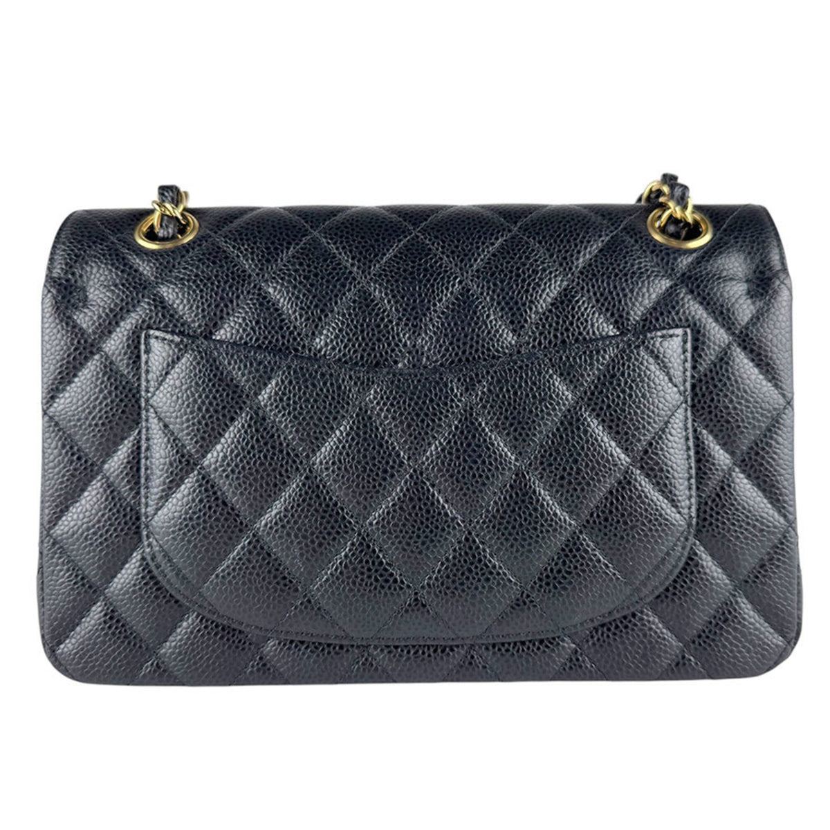 Chanel Black Grained Calfskin Shoulder Bag (Pre-Owned)
