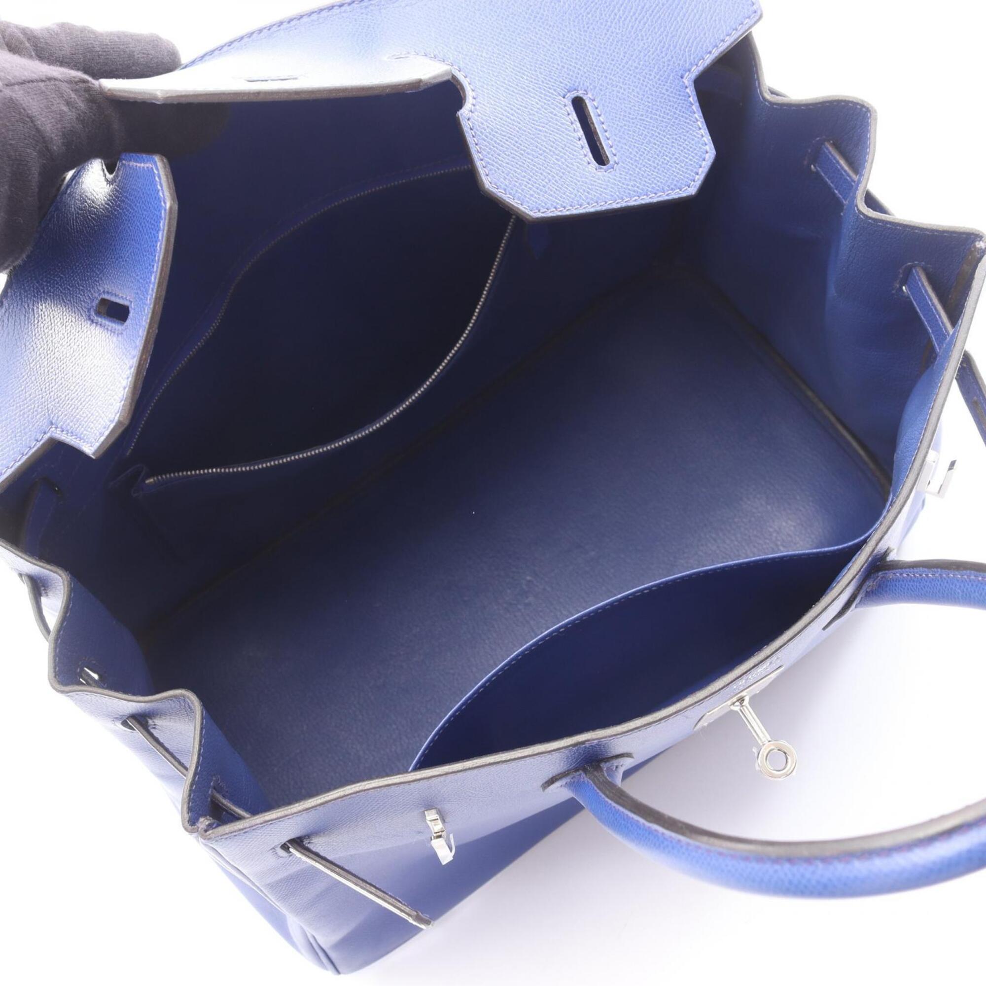 Hermes Blue Epsom Leather Handbag (Pre-Owned)