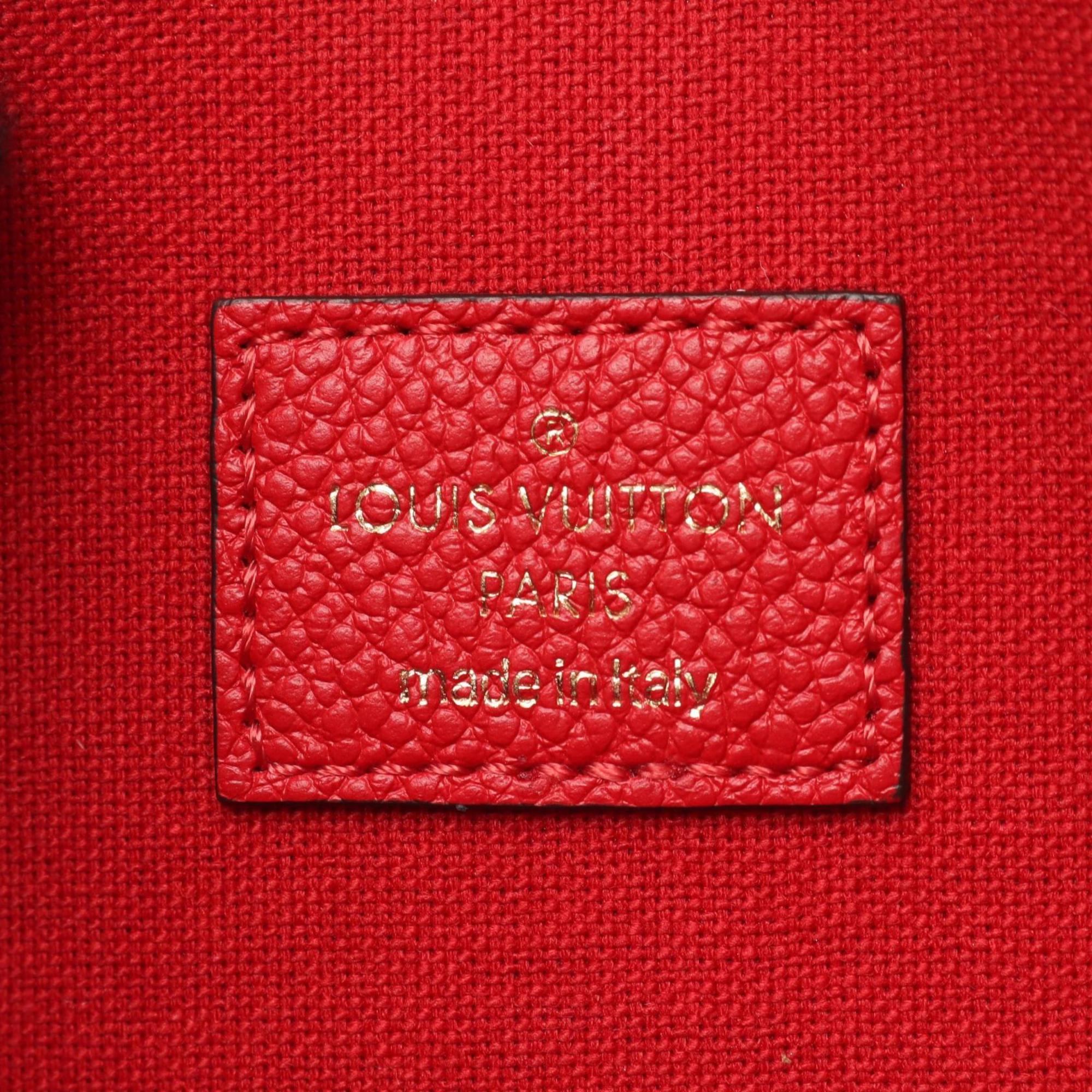 Louis Vuitton Red Color Sacrlet Monogram Empreinte Pochette Shoulder Bag (Pre-Owned)