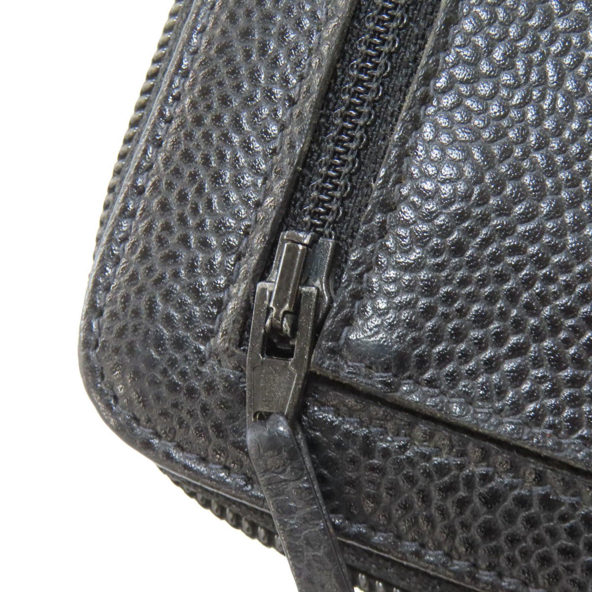 Chanel Black Grained Calfskin Long Wallet (Bi-Fold) (Pre-Owned)