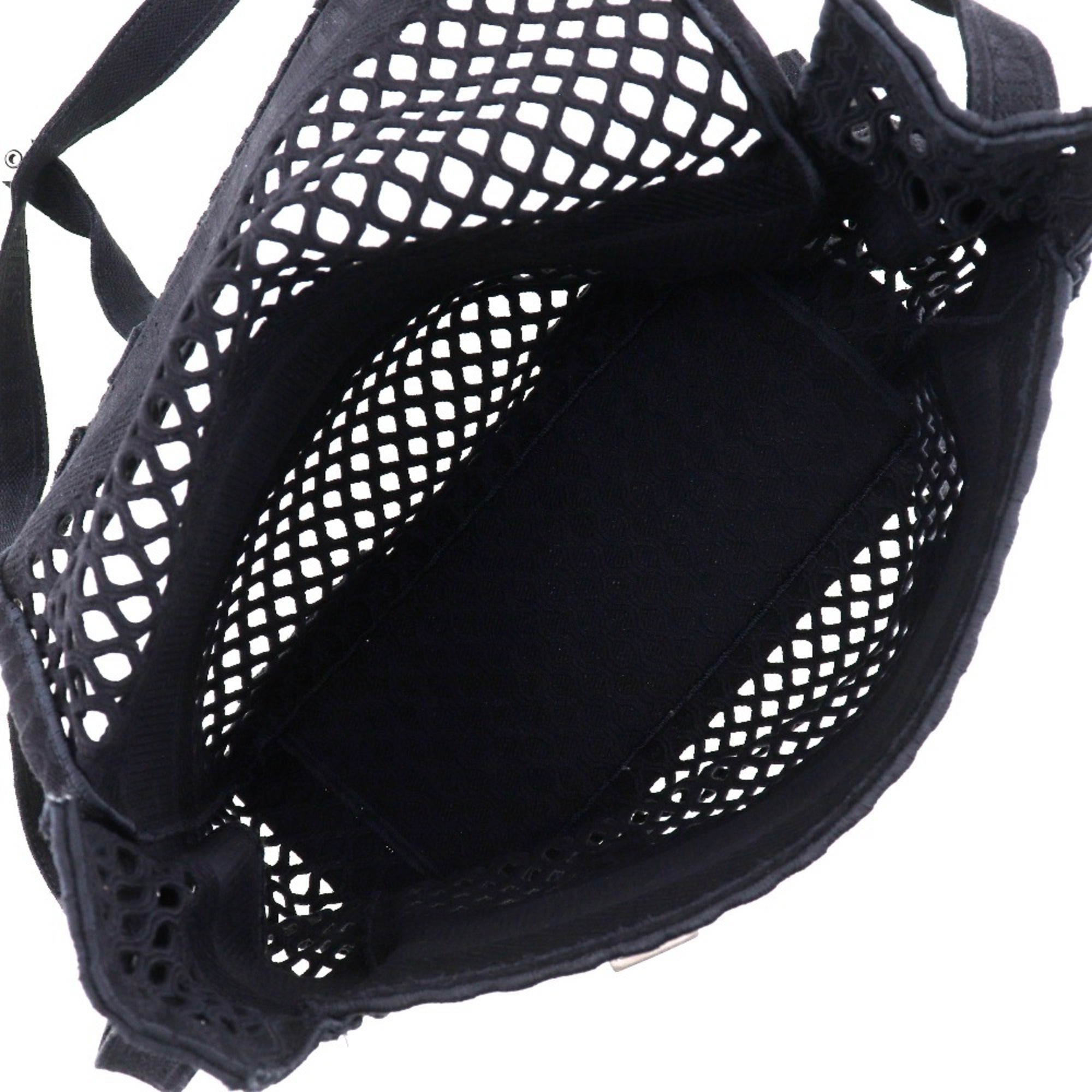 Christian Dior Black Mesh Messenger Bag Shoulder Bag (Pre-Owned)