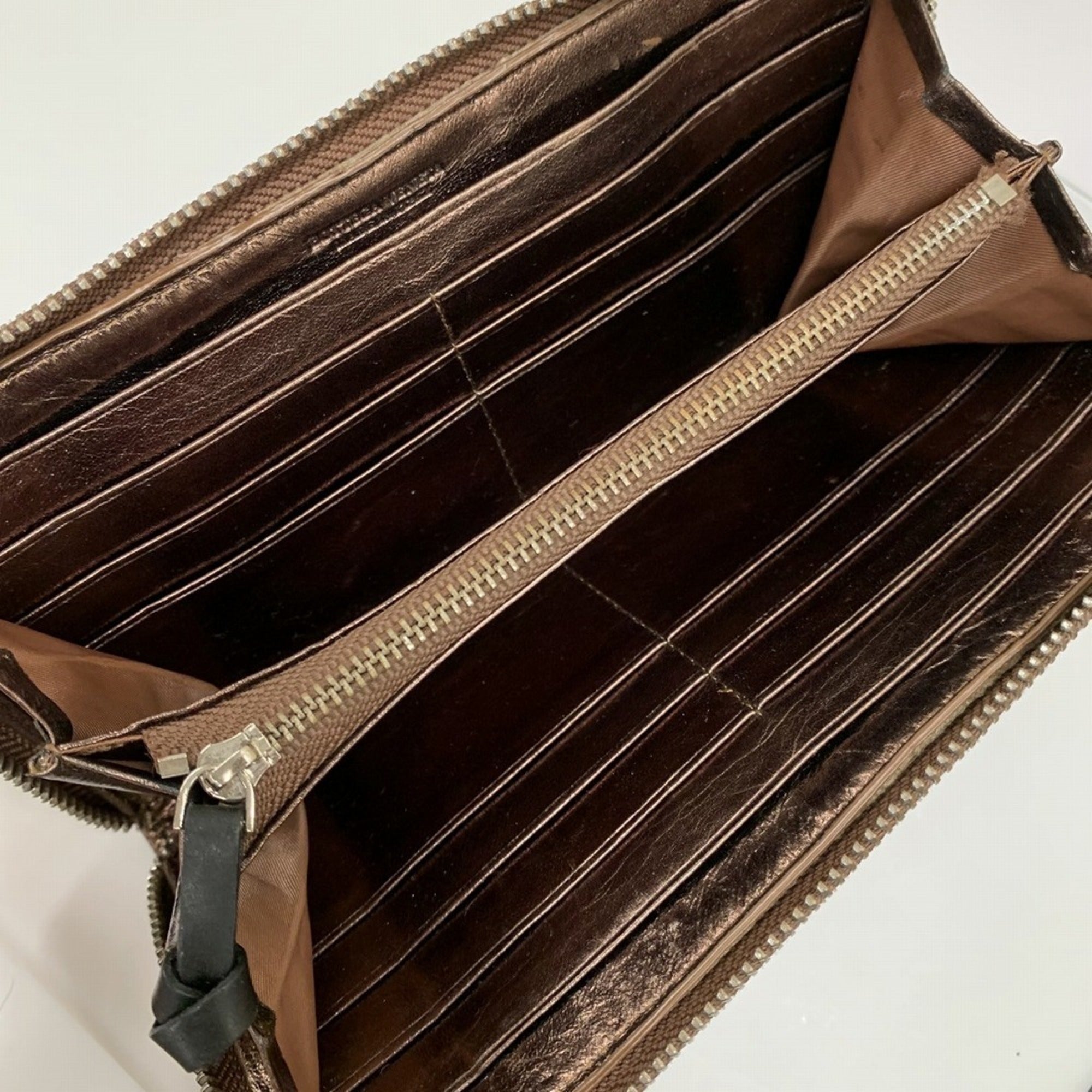 Bottega Veneta Brown Leather Long Wallet (Bi-Fold) (Pre-Owned)