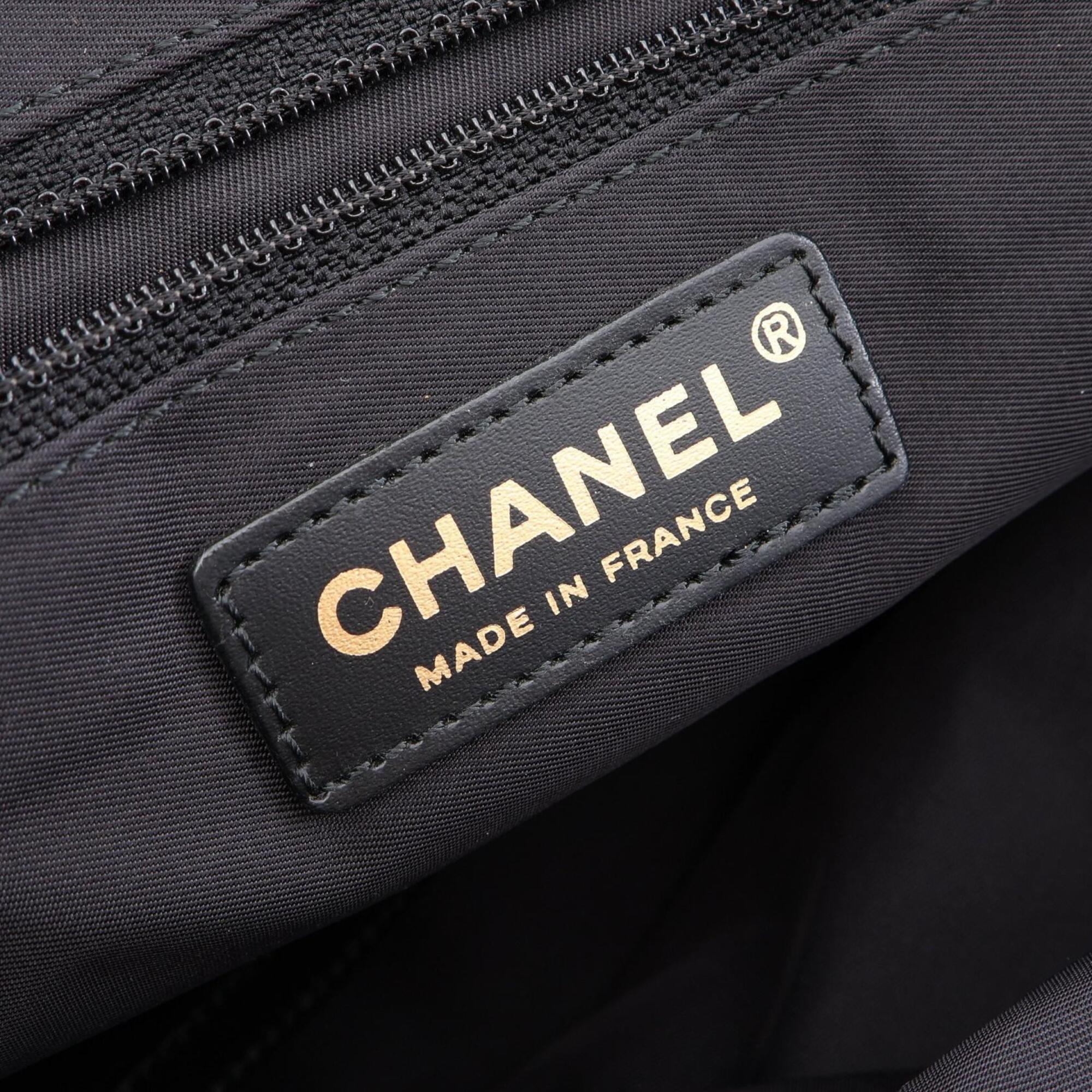 Chanel Black New Travel Line Handbag Tote Bag (Pre-Owned)