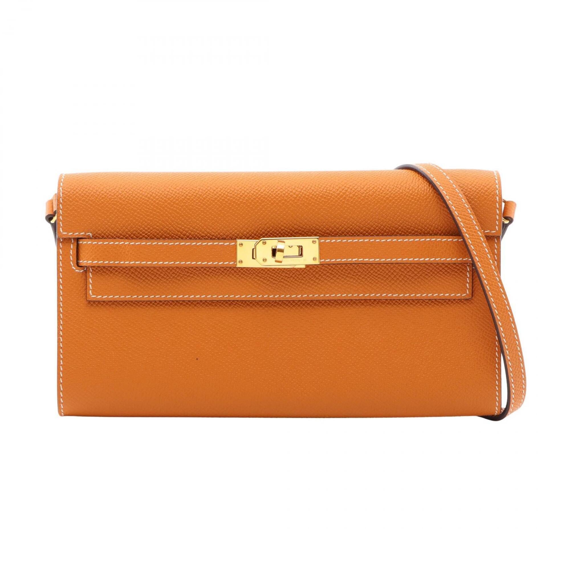 Hermes Brown Epsom Leather Handbag Shoulder Bag (Pre-Owned)