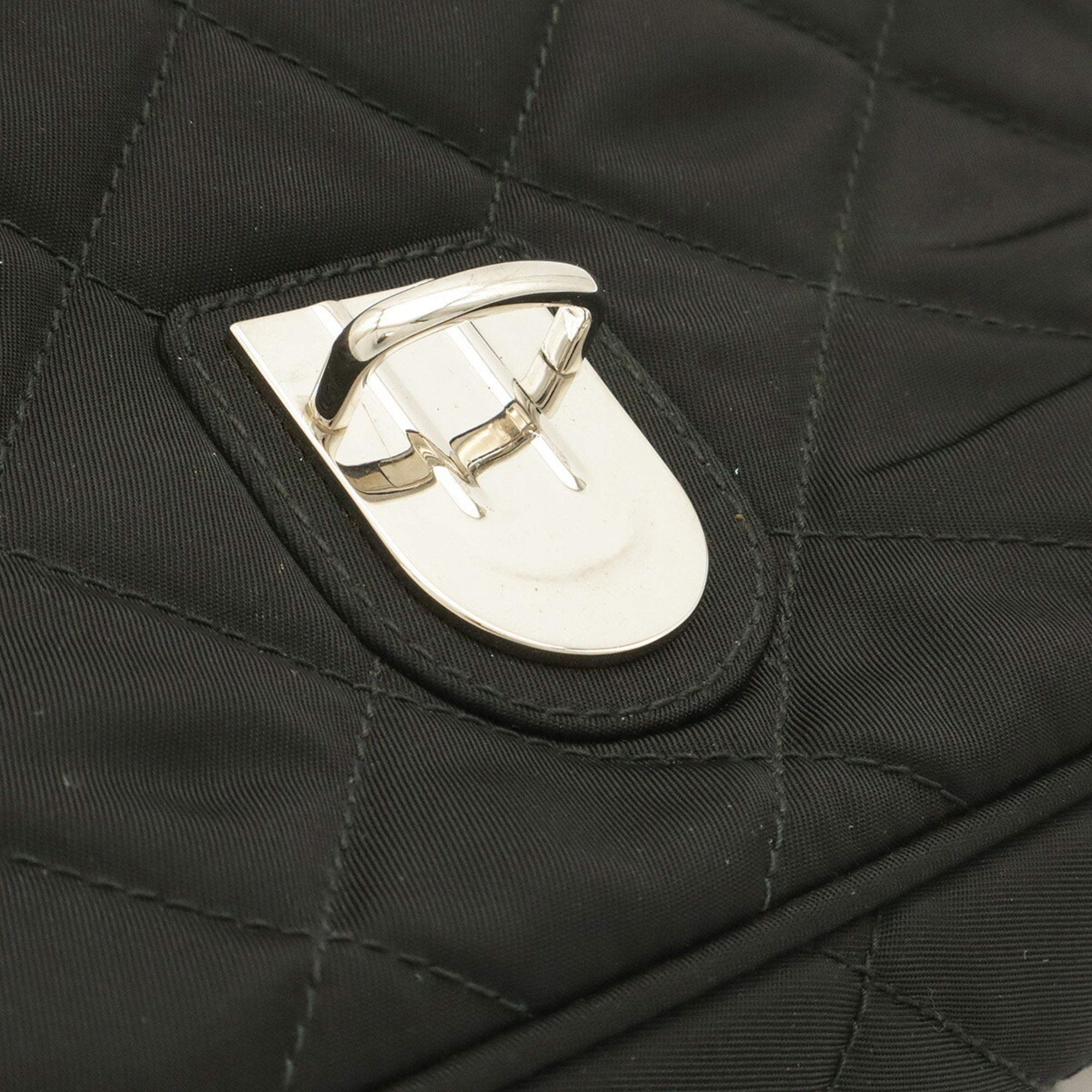 Prada Black Nero Nylon Leather Clutch Bag Pochette Shoulder Bag (Pre-Owned)