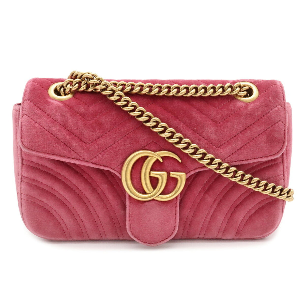 Gucci Pink Suede Pochette Shoulder Bag (Pre-Owned)