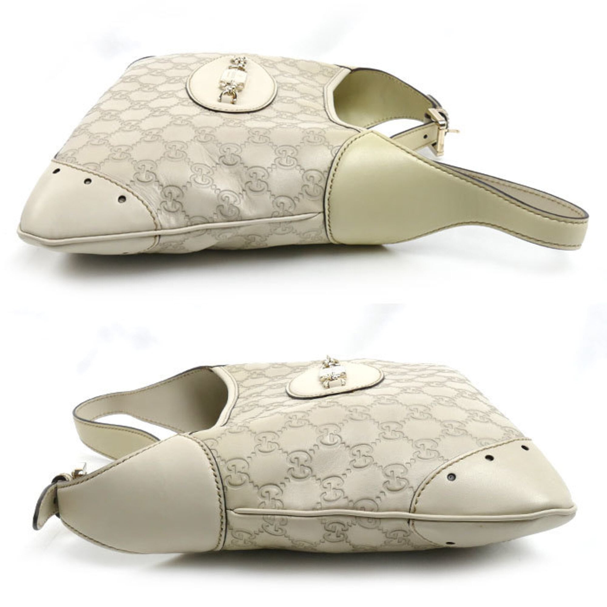 Gucci White Leather Shoulder Bag (Pre-Owned)