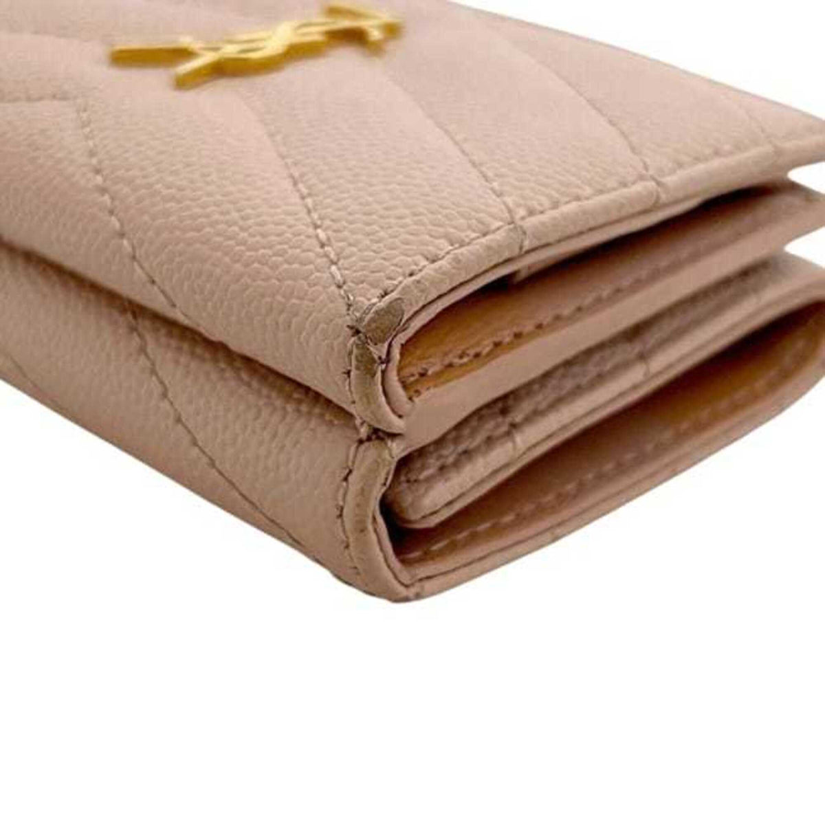 Saint Laurent Pink Leather Wallet (Tri-Fold) (Pre-Owned)
