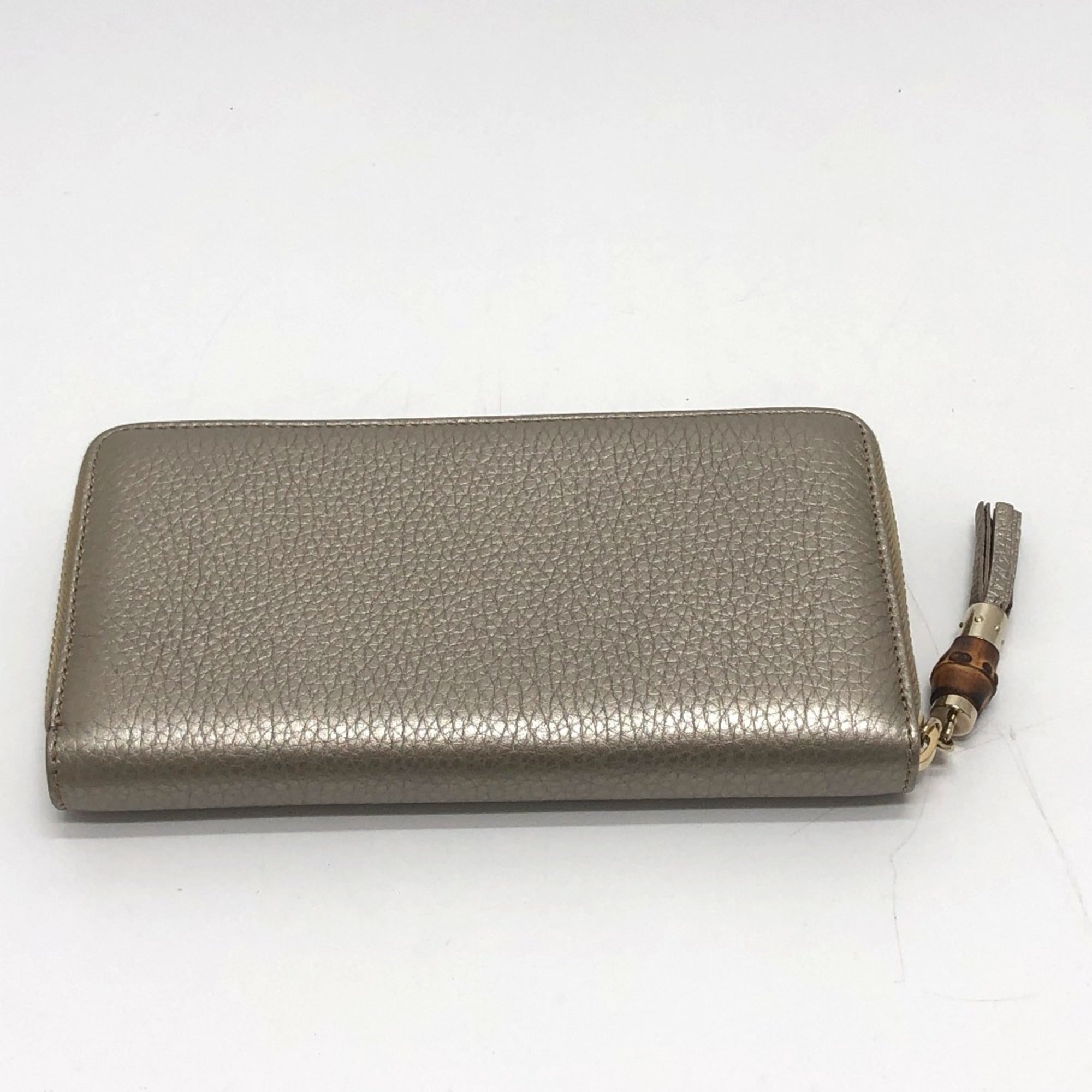 Gucci Champagne Gold Leather Long Wallet (Bi-Fold) (Pre-Owned)