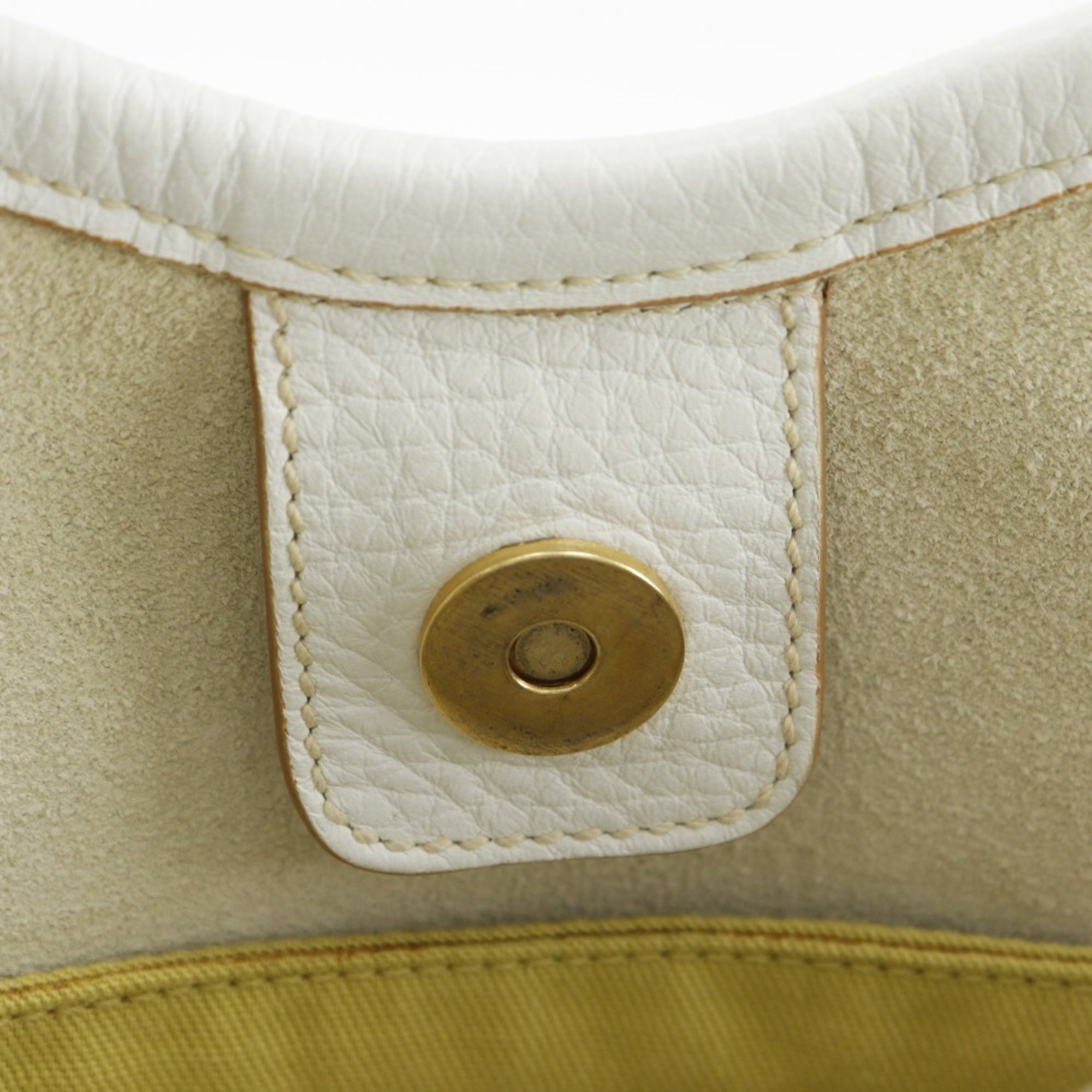 Salvatore Ferragamo White Leather Tote Bag (Pre-Owned)