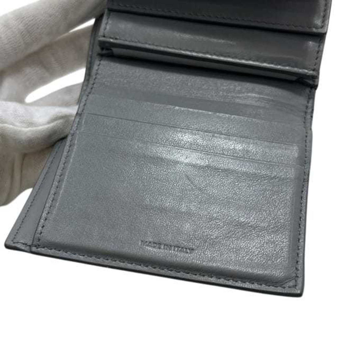 Celine Gray Leather Wallet (Tri-Fold) (Pre-Owned)