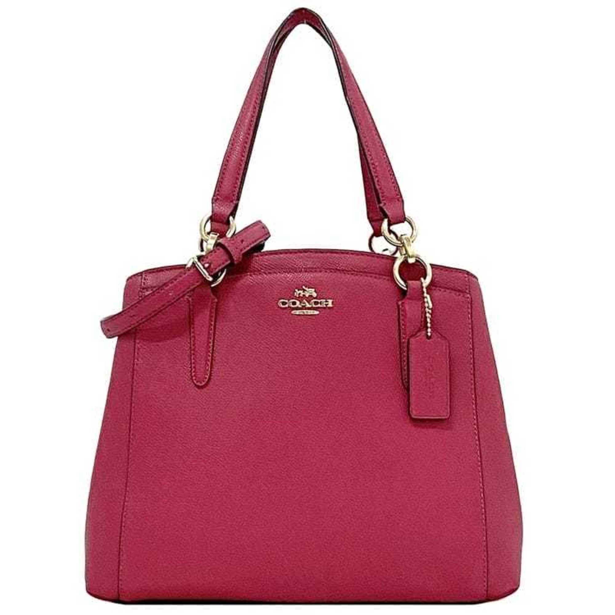 Coach Pink Leather Handbag Tote Bag (Pre-Owned)