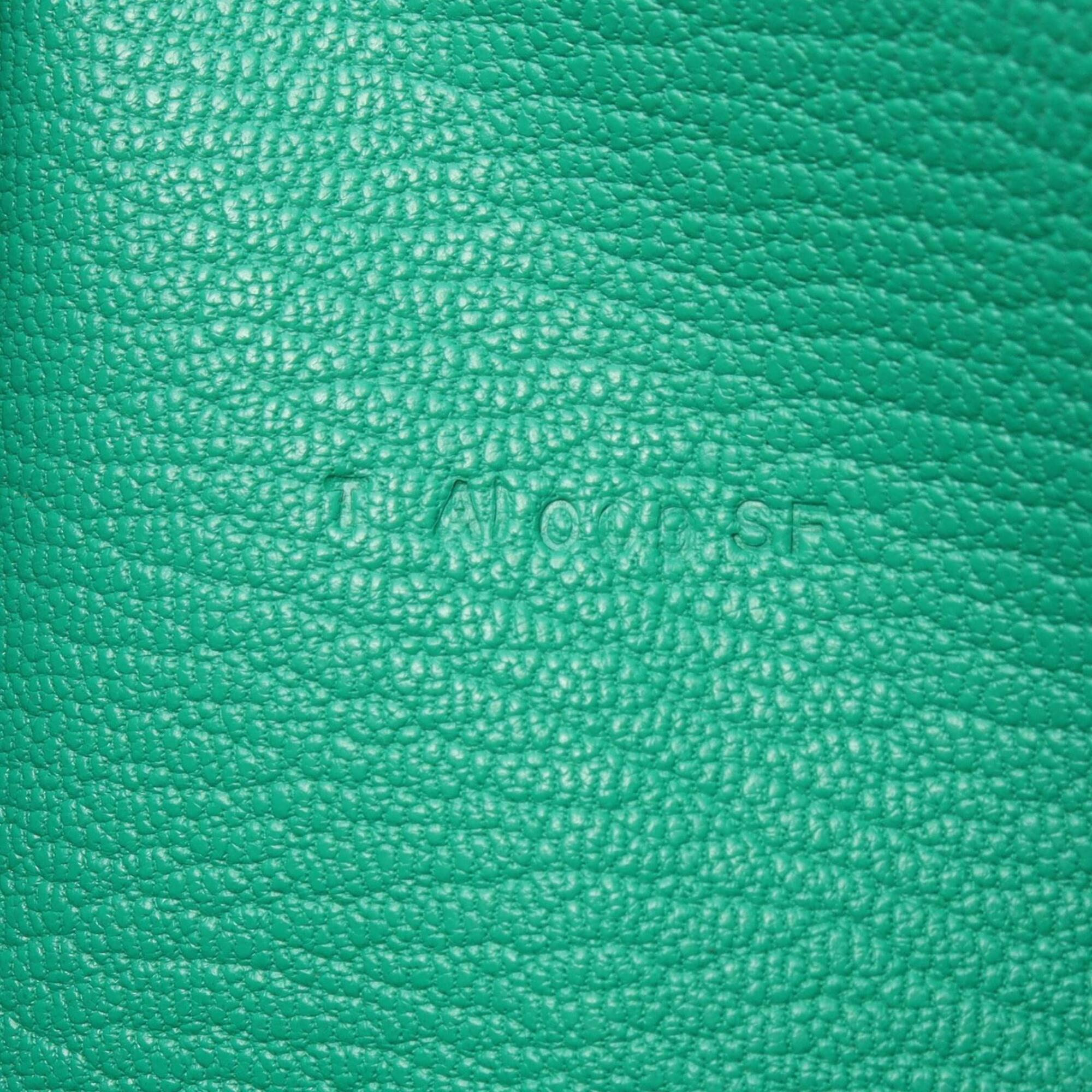 Hermes Green Mint Green Chevre Leather Long Wallet (Bi-Fold) (Pre-Owned)