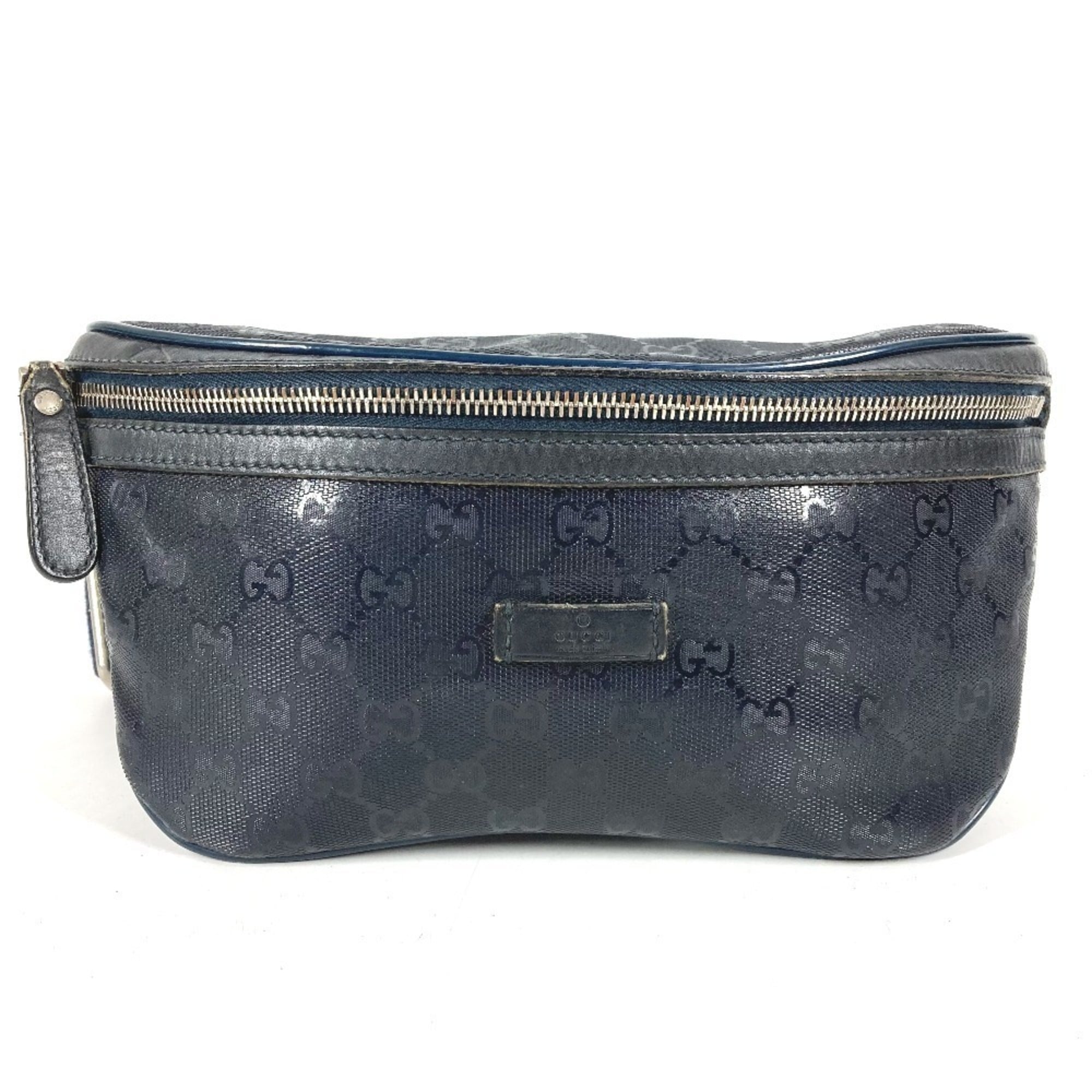 Gucci Gg Imprimé Navy Gg Imprimé Fanny Pack Sling Bag (Pre-Owned)