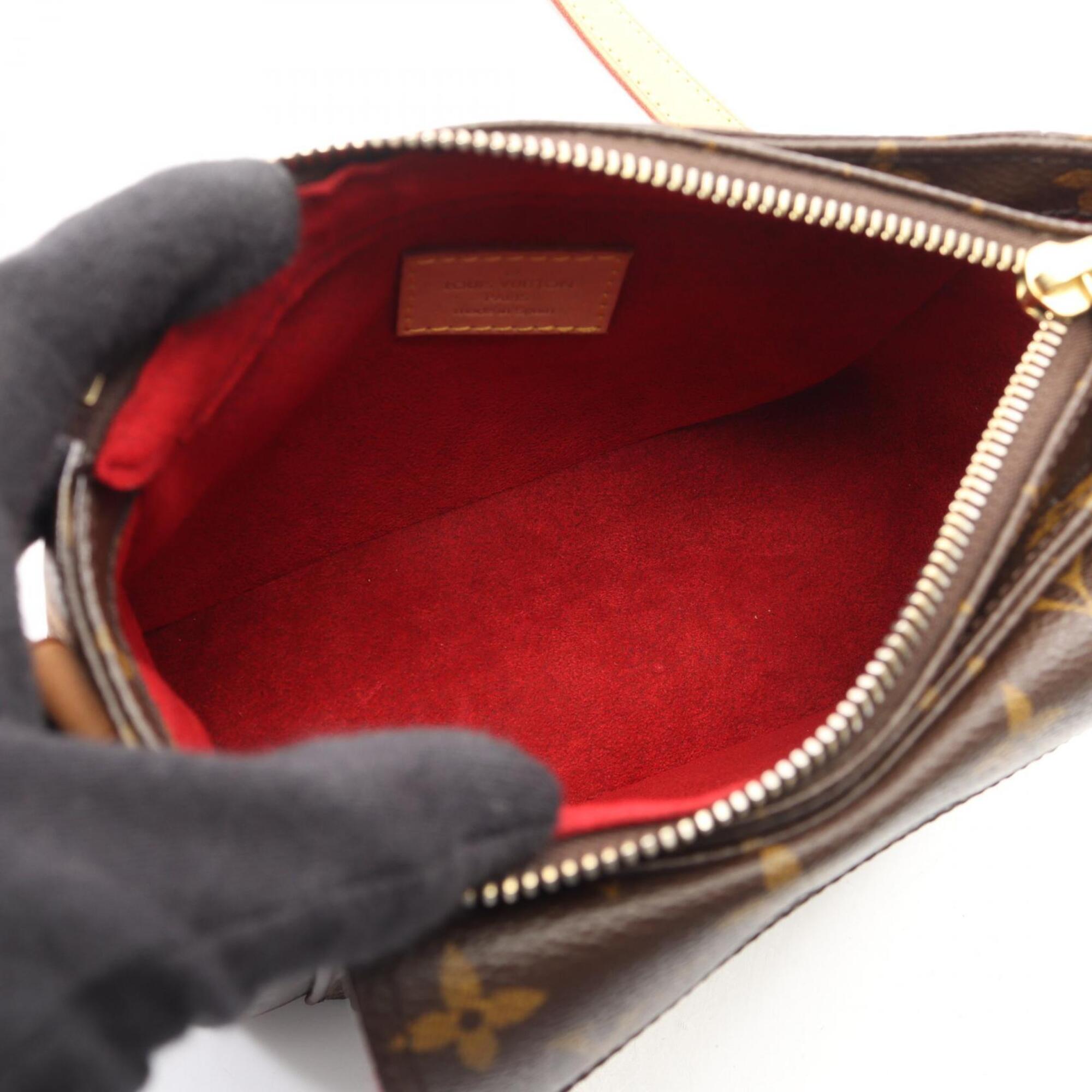 Louis Vuitton Brown Monogram Coated Canvas Leather Shoulder Bag (Pre-Owned)