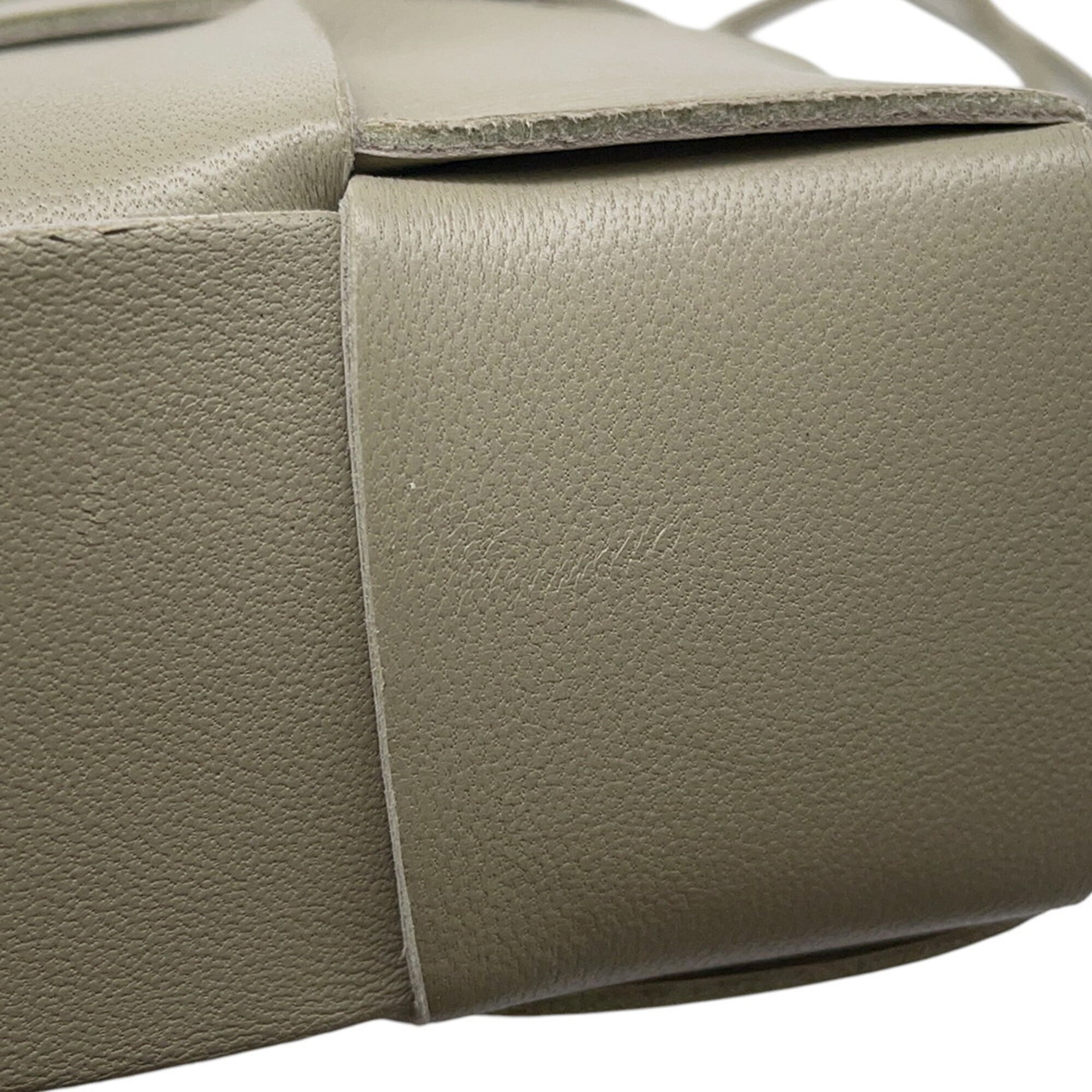 Bottega Veneta Intrecciato Light Green Leather Handbag Shoulder Bag (Pre-Owned)