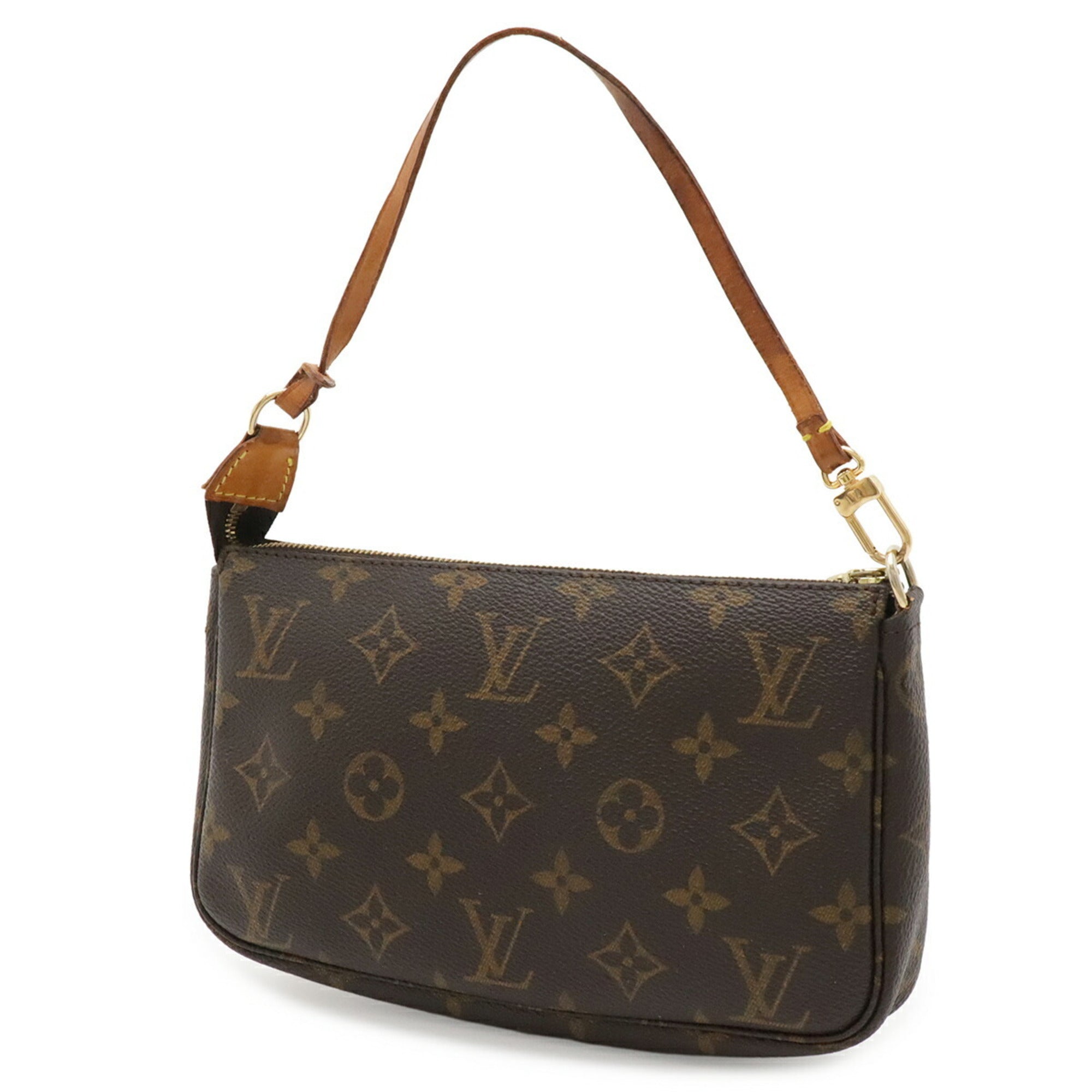 Louis Vuitton Brown Monogram Canvas Handbag Pochette Pouch (Pre-Owned)