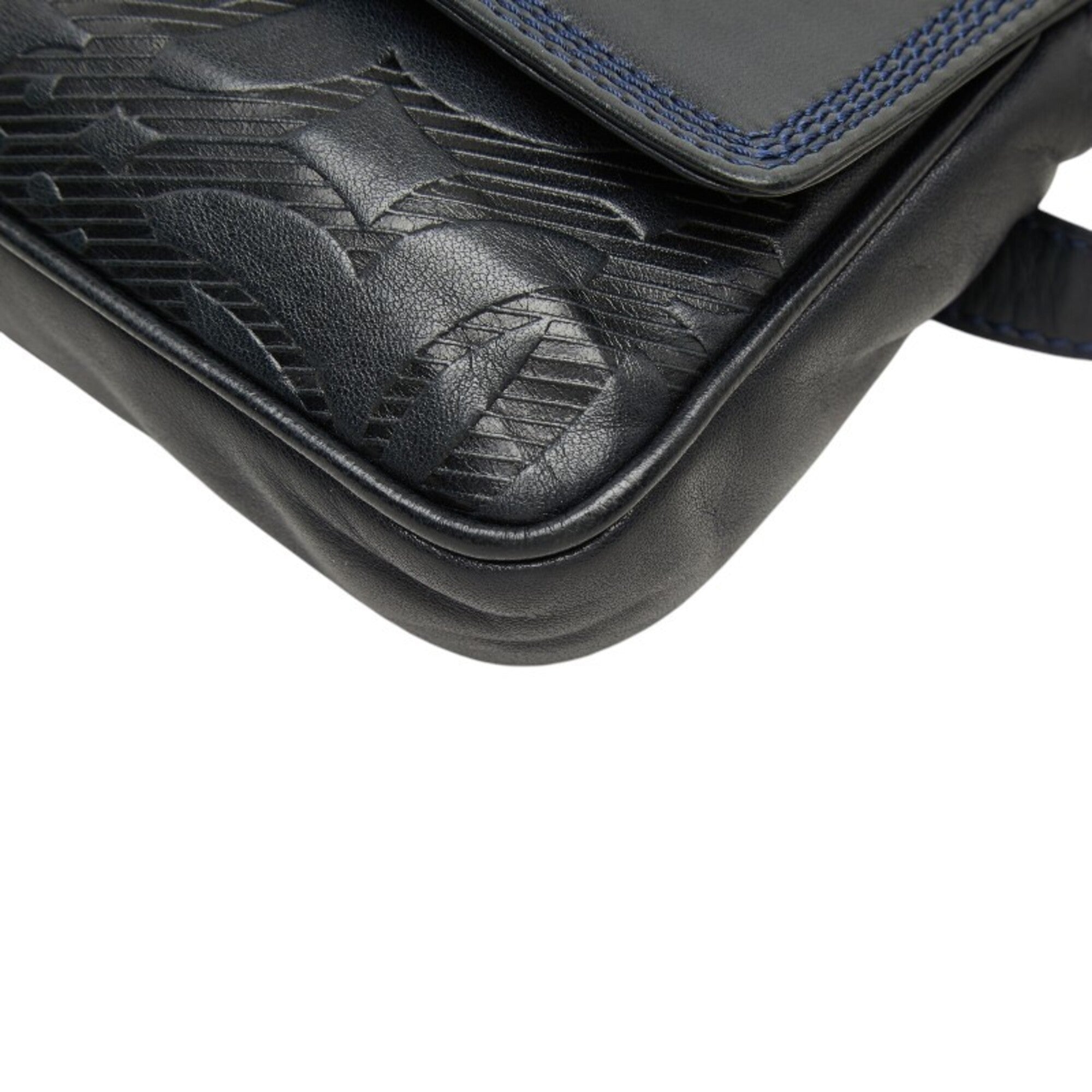 Loewe Navy Leather Sling Bag (Pre-Owned)