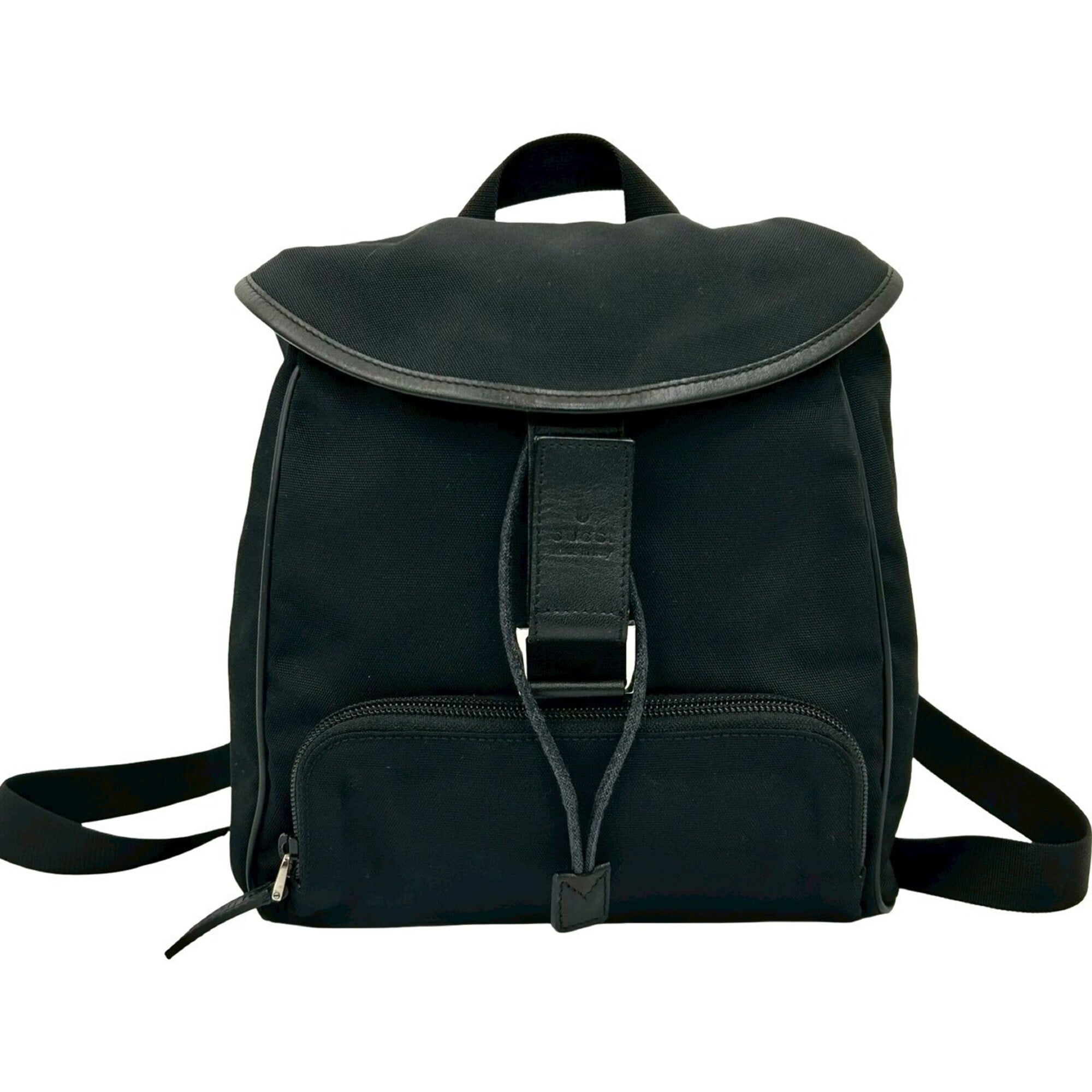 Gucci Black Nylon Leather Backpack (Pre-Owned)